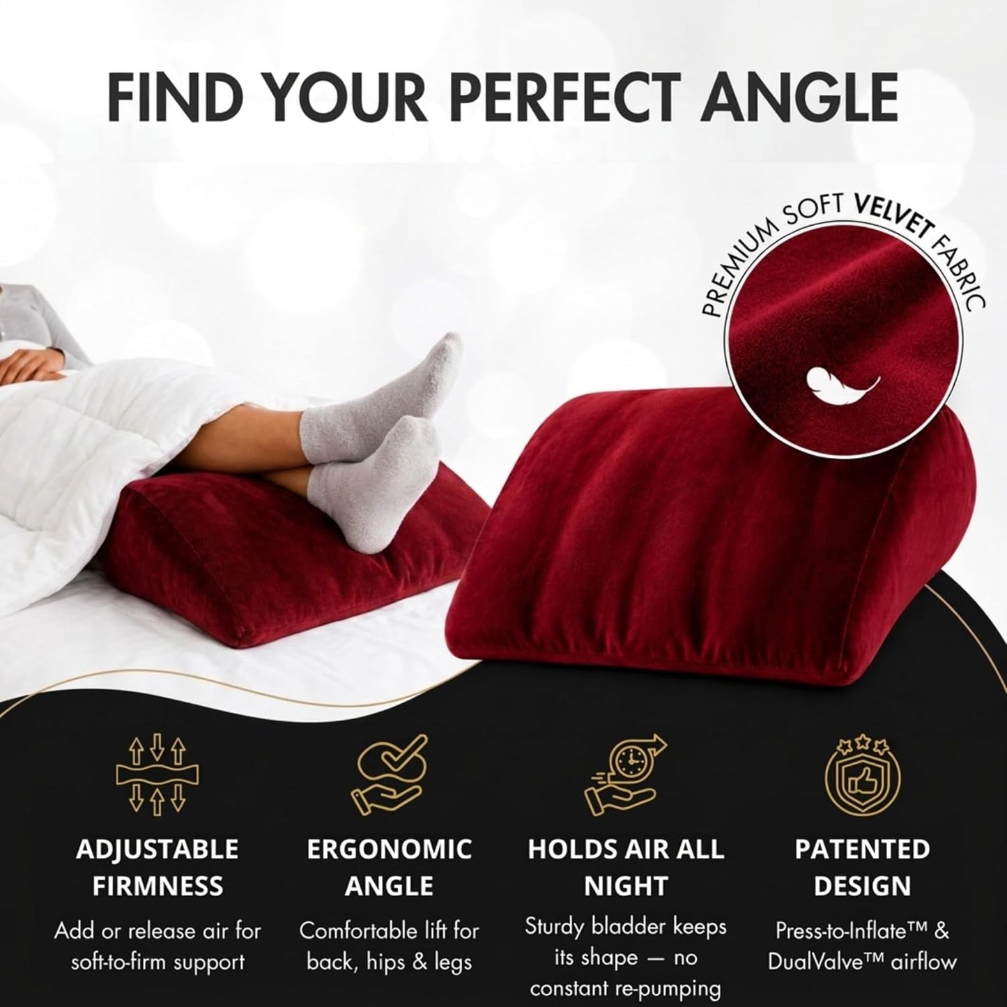 EmberPoise Sex Position Wedge Pillow for Couples