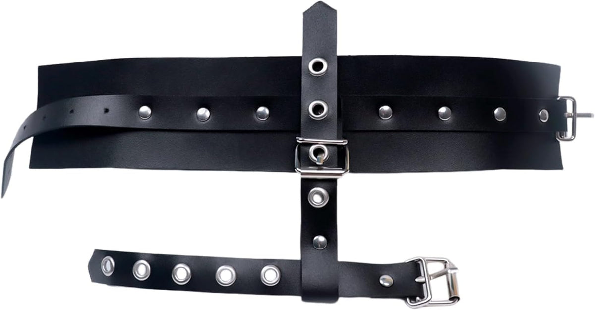 RebelBound BDSM PU Leather Wrist & Thumbs Cuffs