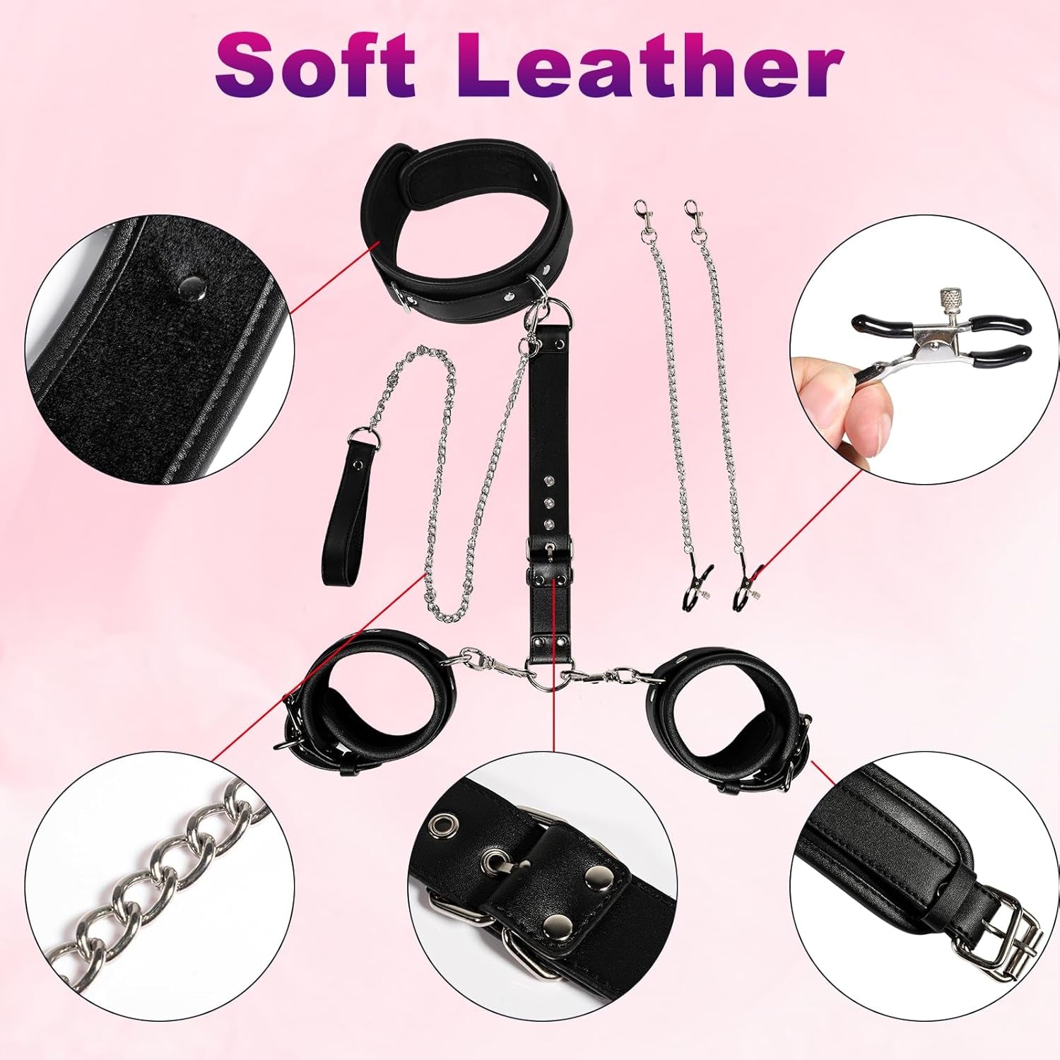 ViceCollar BDSM 4-in-1 Restraint Kit