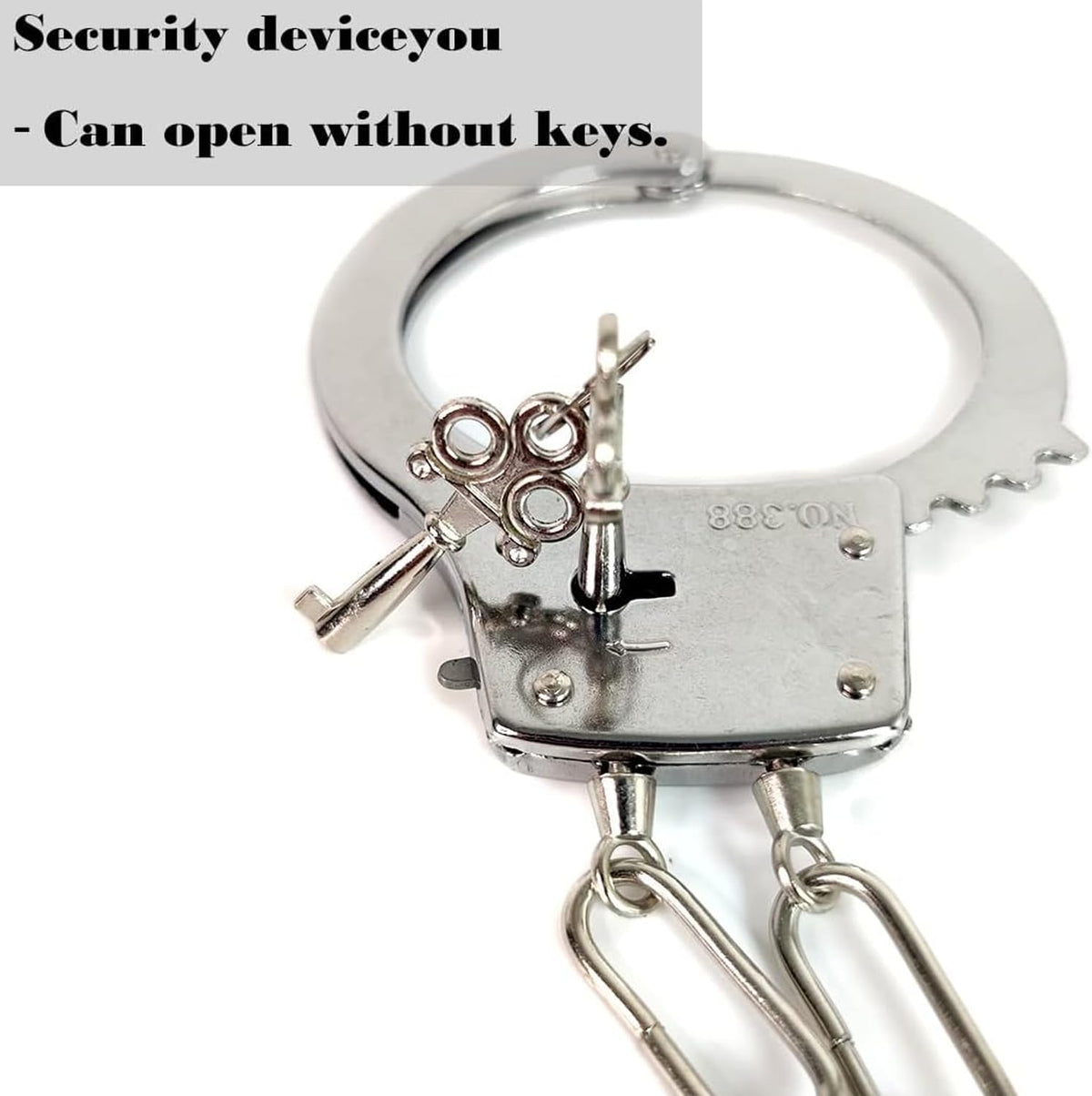 ColdCommand BDSM Metal Handcuffs, 2 Keys & Quick Release
