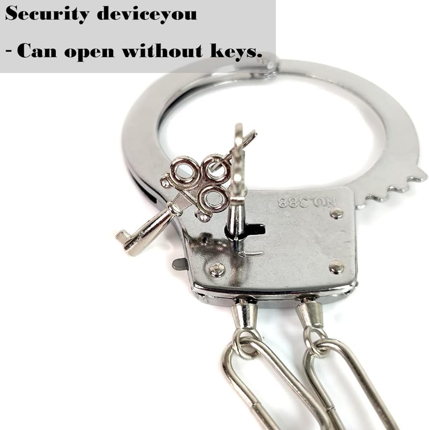 ColdCommand BDSM Metal Handcuffs, 2 Keys & Quick Release