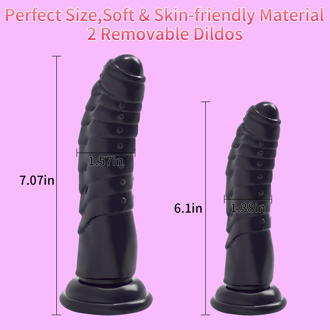 DarkFantasy Strap-On Dildo | 2 Removable Dildos, Harness