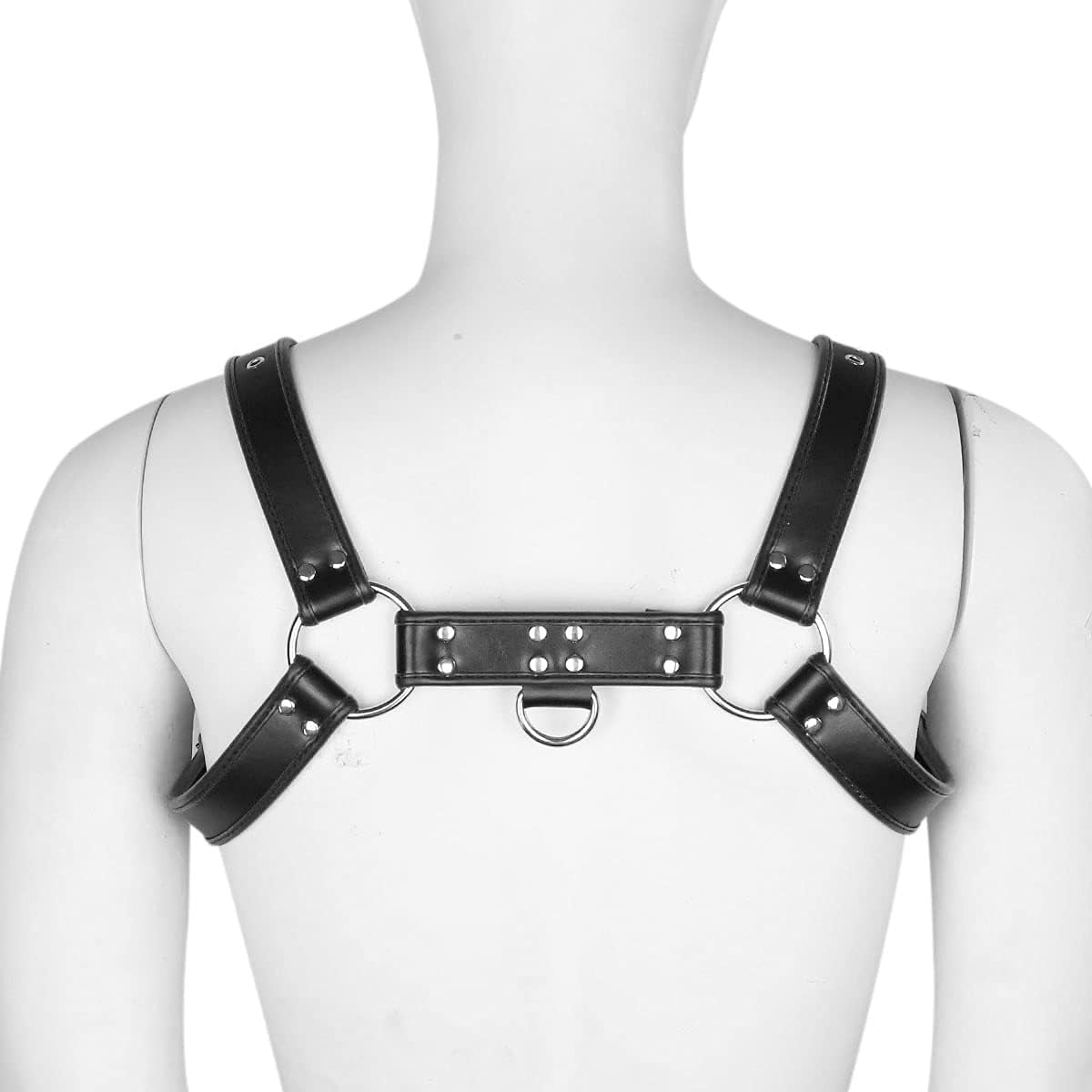 ApexSilhouette Men's BDSM Leather Chest Harness | Adjustable Fit