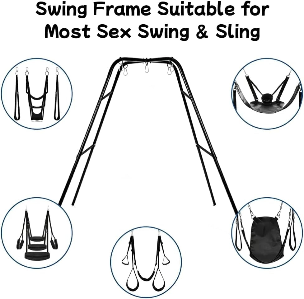 ShadowSpan Freestanding Canvas Sex Swing with Heavy-Duty Steel Stand