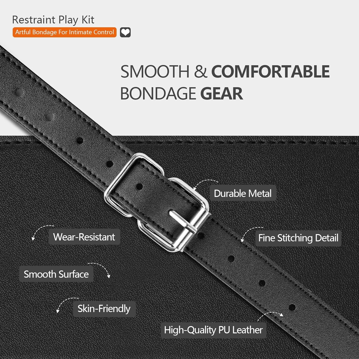 NightClaim BDSM Collar Restraint Set with Clamps