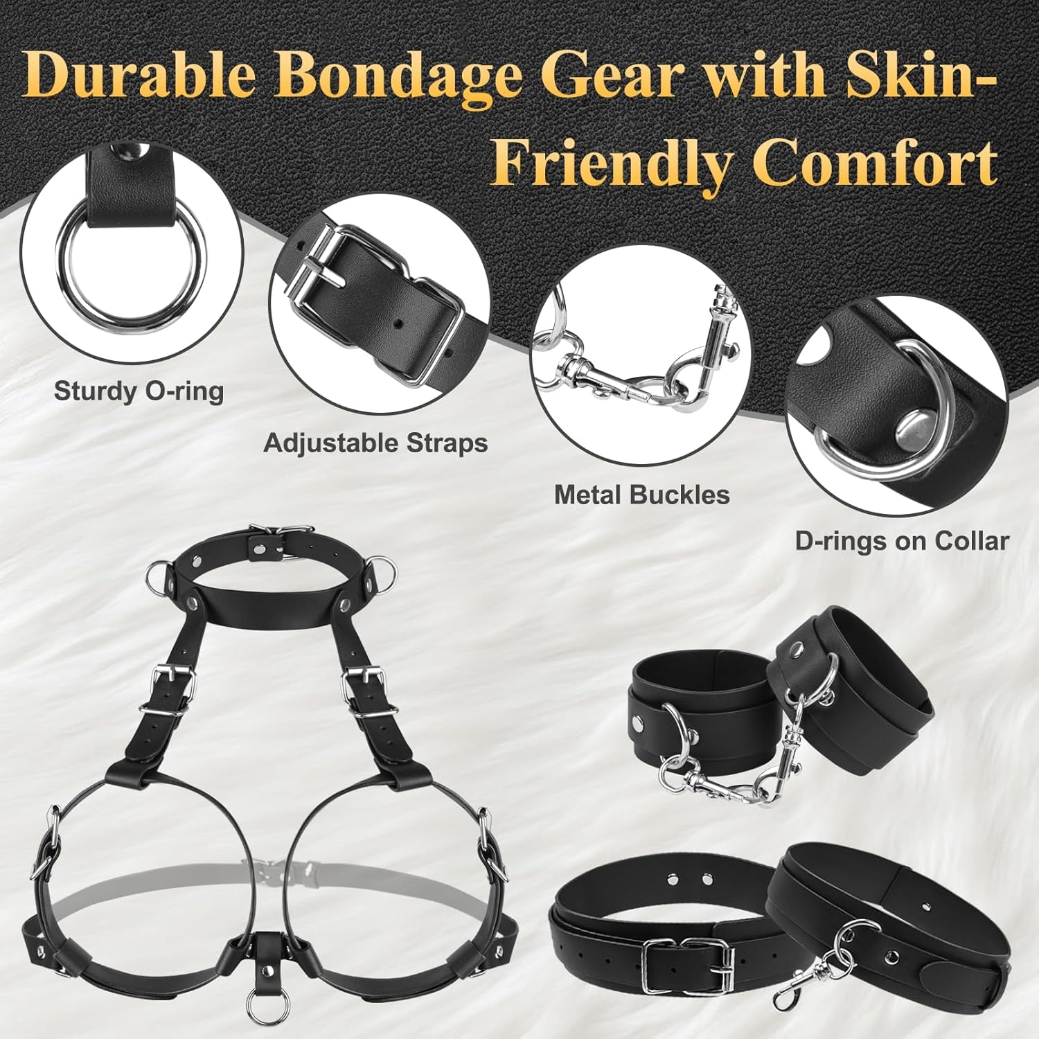 DarkLine Breast Bondage BDSM Harness Kit