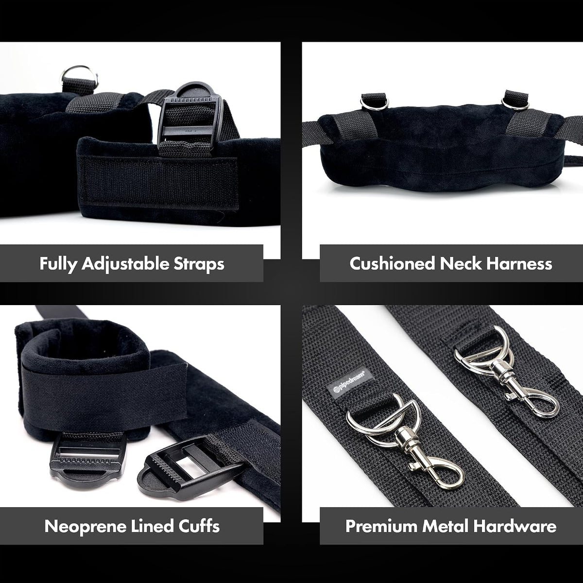 DuskPosture BDSM Neck Harness & Cuff Restraint Kit