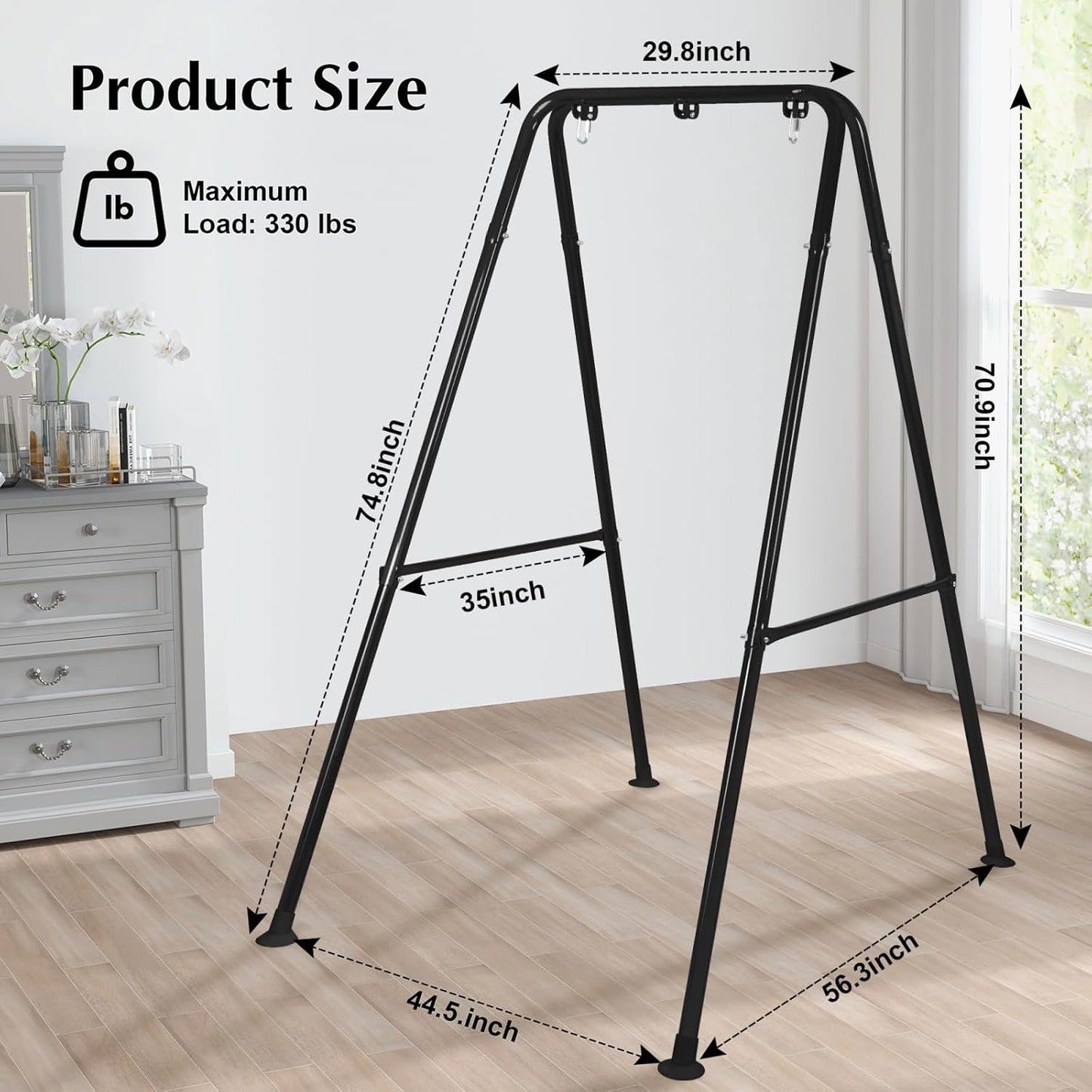 NightHook Sex Swing Stand | 330 lb Portable Steel Frame