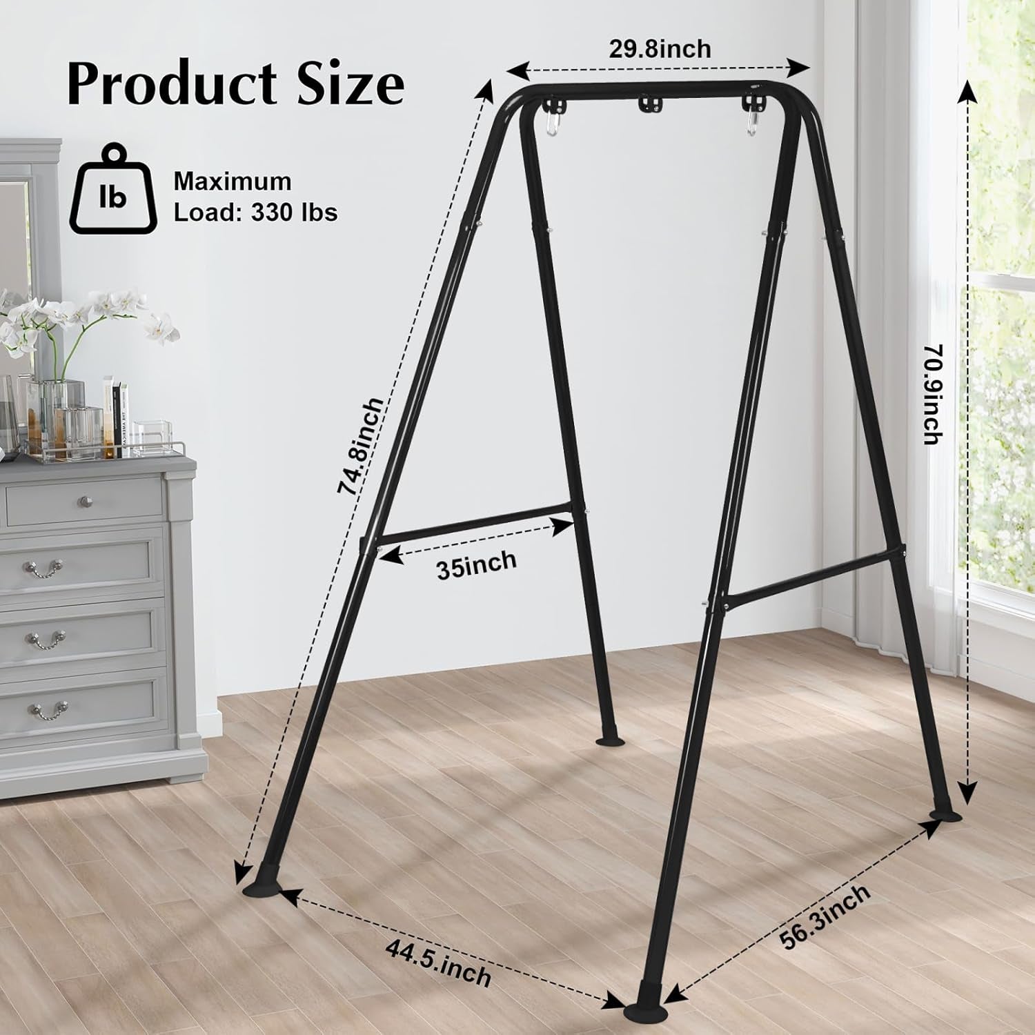 NightHook Sex Swing Stand | 330 lb Portable Steel Frame
