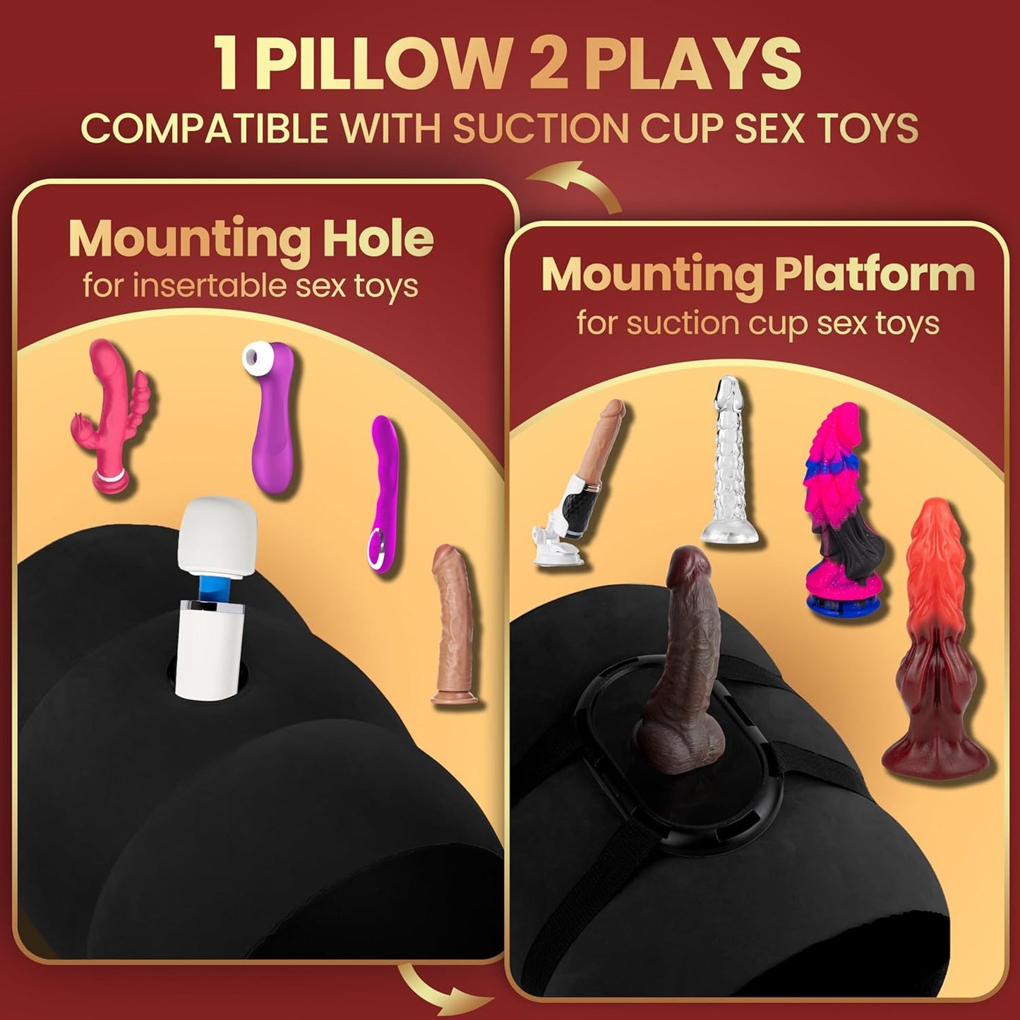 MoonMount Hands-Free Dildo Mount Pillow