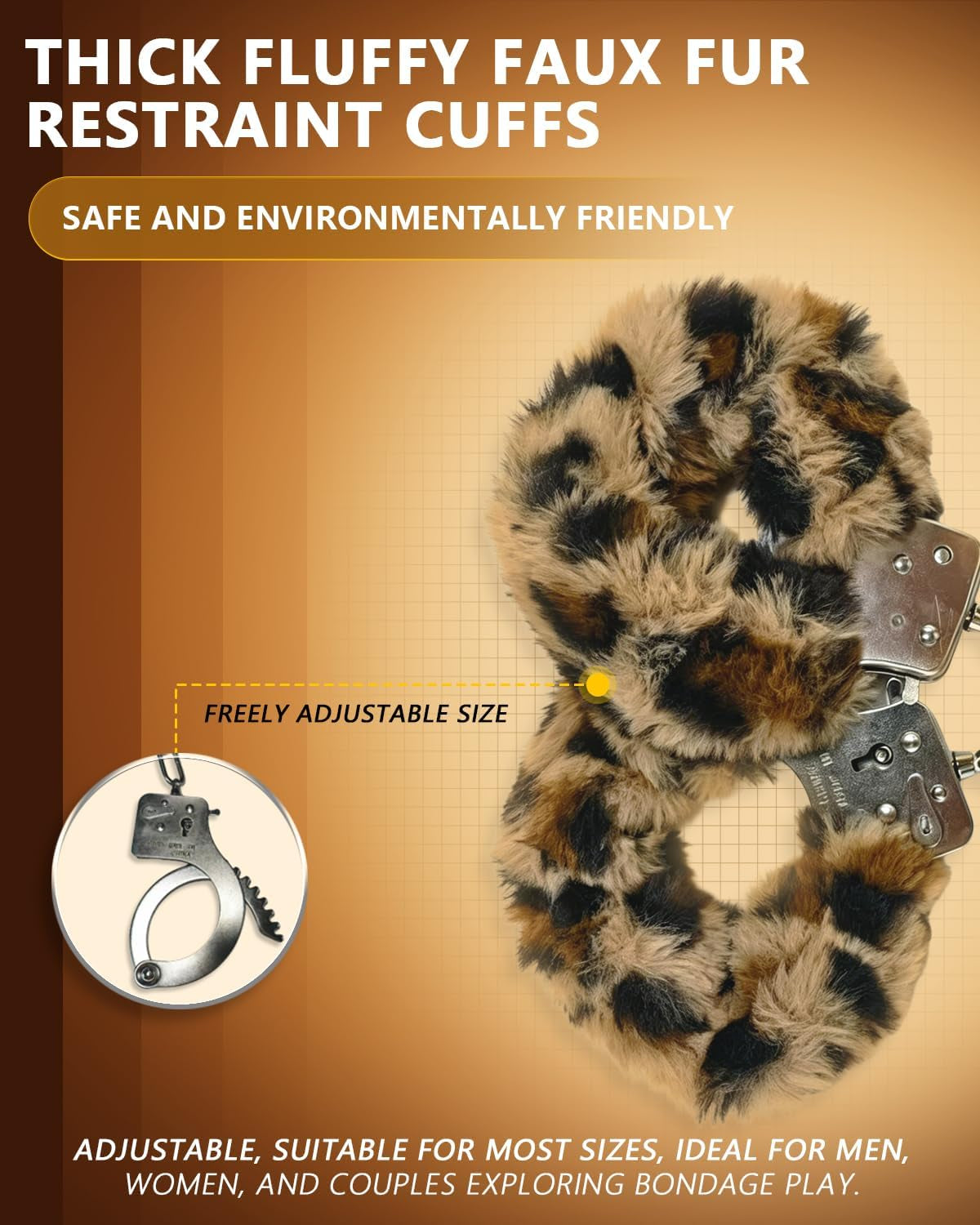 CougarProwl Double-Lock BDSM Steel Cuff Set