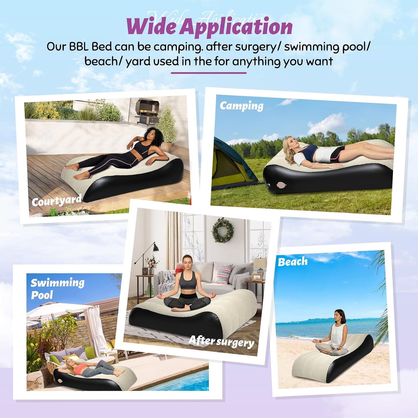 CaramelContour Inflatable Sex Sofa & BBL Recovery Bed