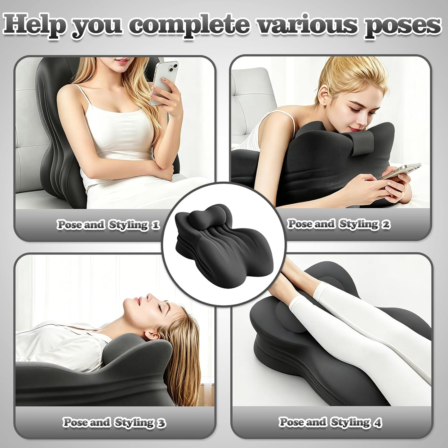 BlackRoom Ergonomic Memory Foam Sex Wedge Pillow