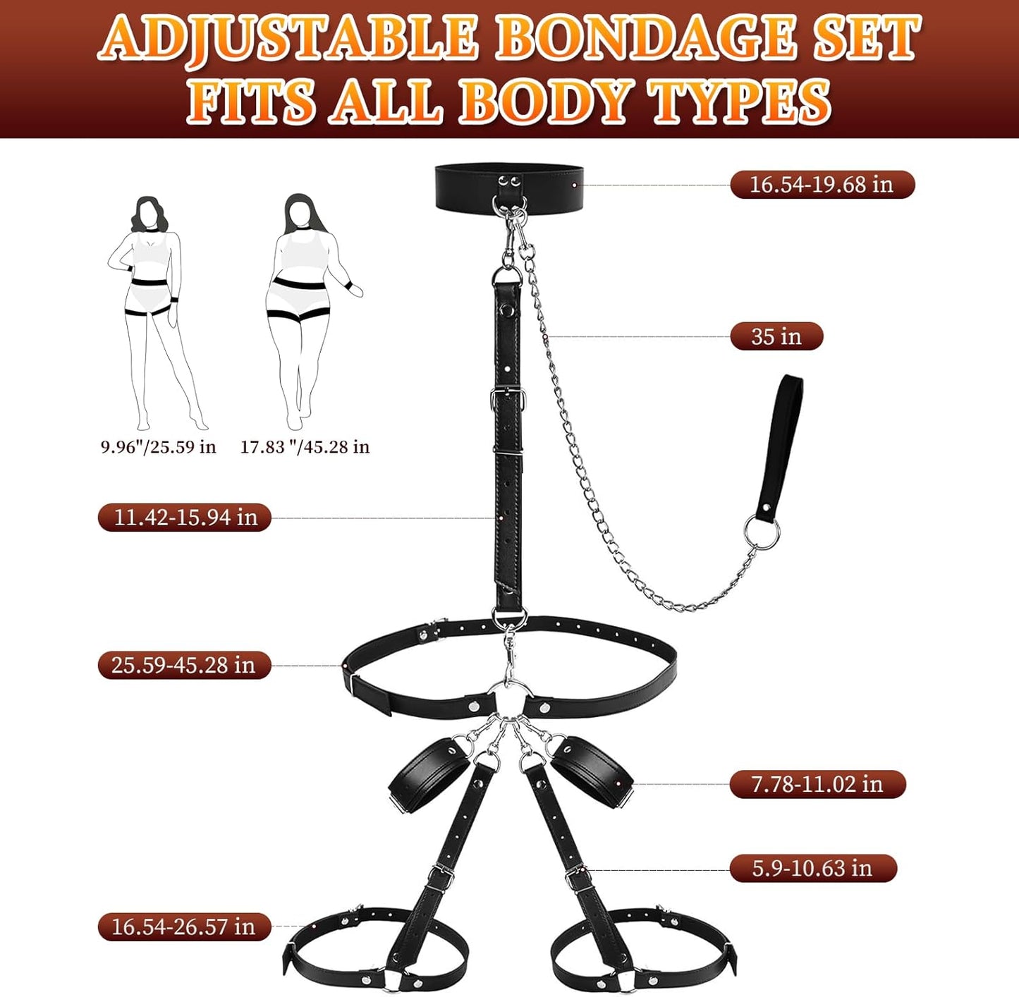 LeashLock BDSM Collar Restraint Harness Set