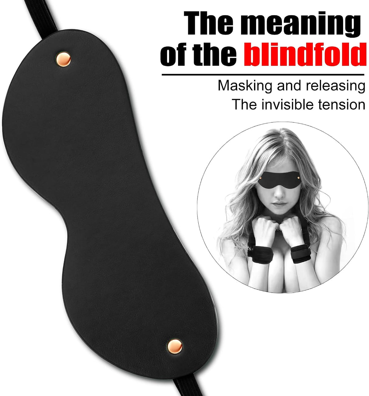 CrimsonRite 12-Piece BDSM Kit with Cuffs, Collar, Gag and Paddle