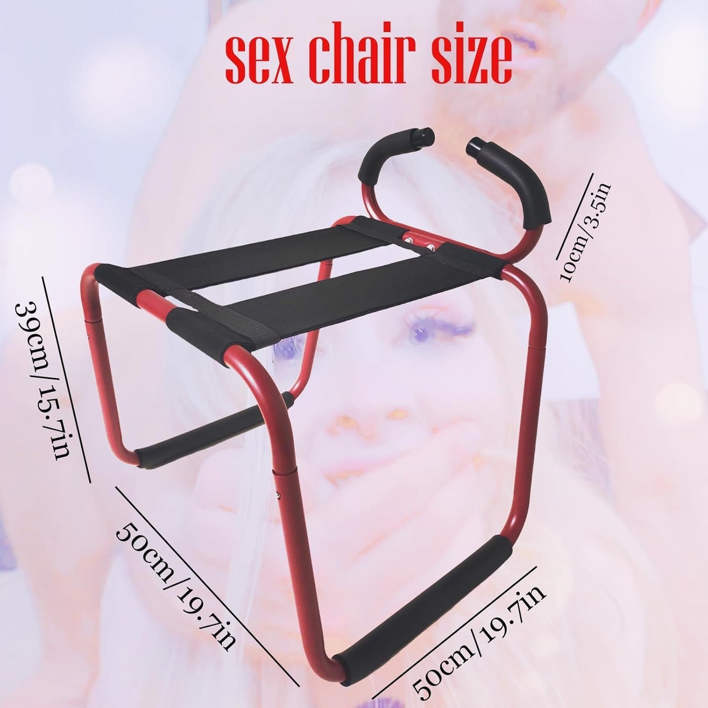 Adjustable Sex Chair for Couples – Sturdy Love Position Aids Furniture for Bedroom, Intimate Games & SM Play Bench, Heavy-Duty Sex Position Enhancer with Soft Seat, Handrail Support & Easy Assembly