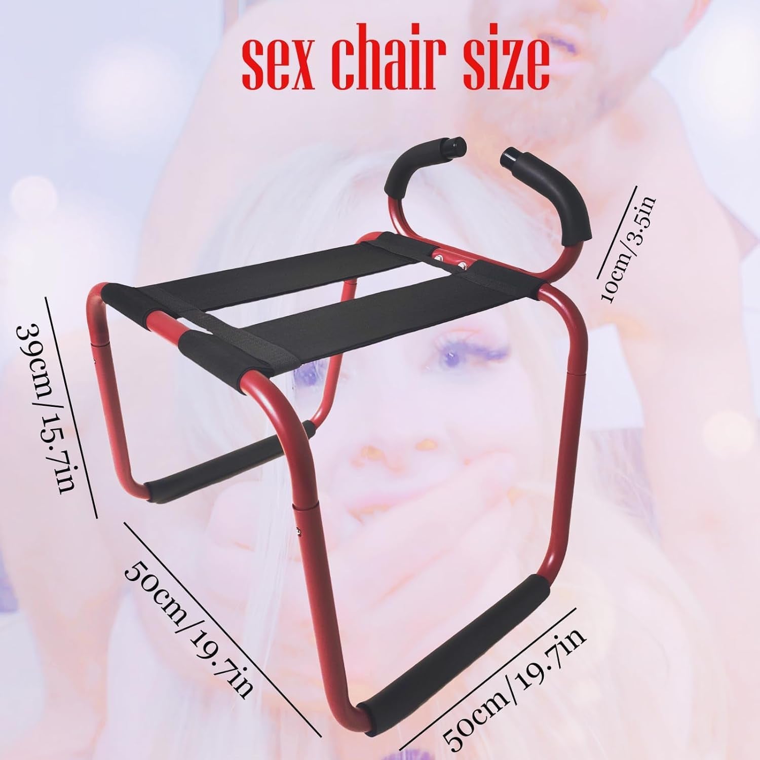 Adjustable Sex Chair for Couples – Sturdy Love Position Aids Furniture for Bedroom, Intimate Games & SM Play Bench, Heavy-Duty Sex Position Enhancer with Soft Seat, Handrail Support & Easy Assembly