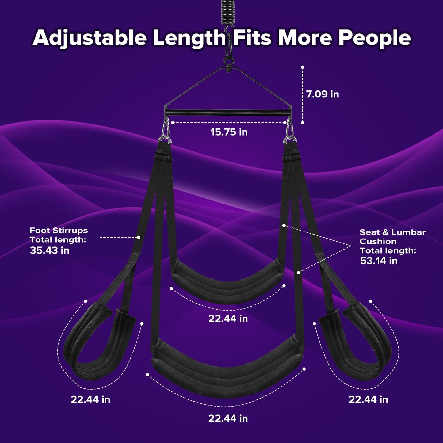 360 Degree Sex Swing for Adults Couple Sex Toys Comfortable Adult Sex Restraining Set Adult Tools Bondage Restraints BDSM Set Adjustable Straps for Couples Lovers (XL)