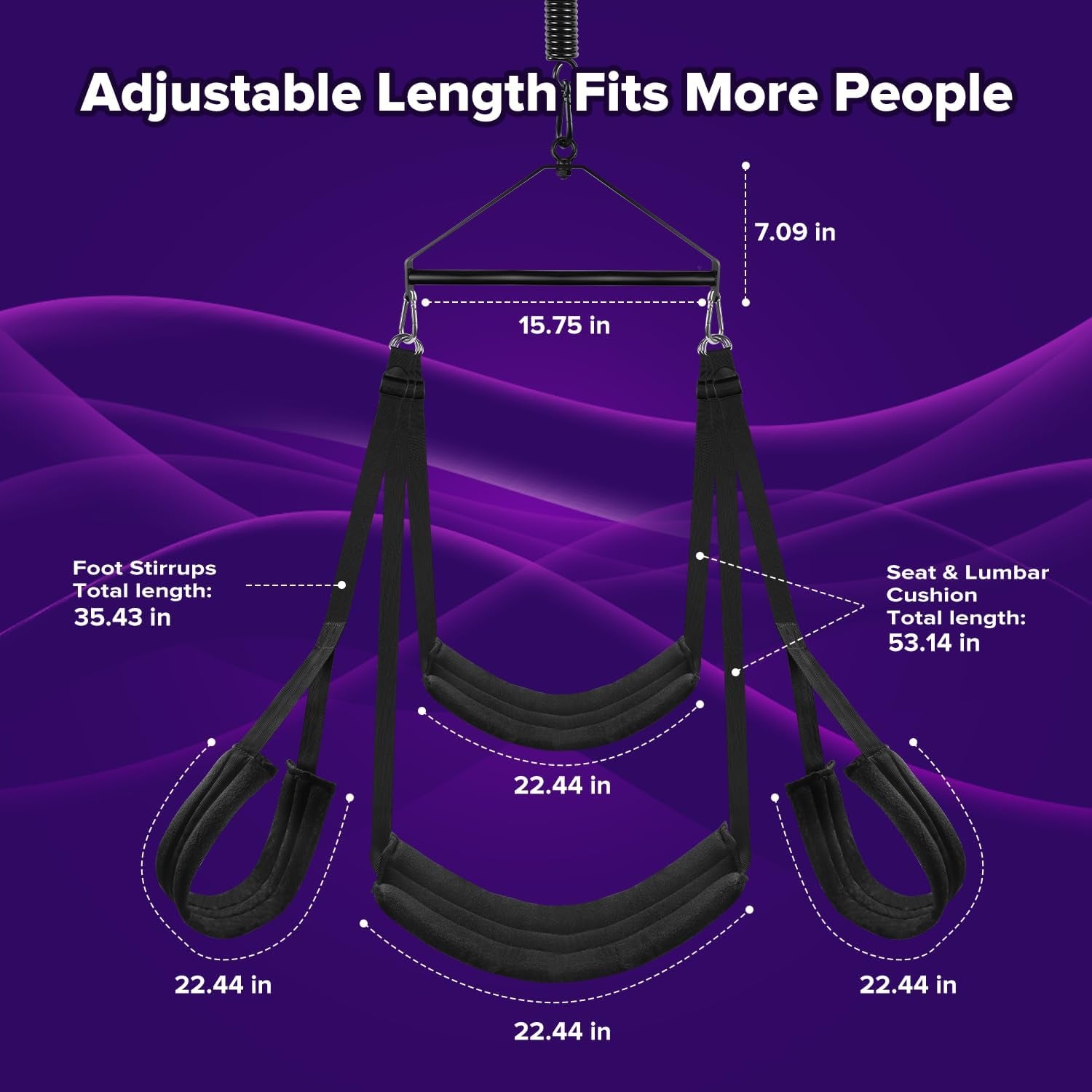 360 Degree Sex Swing for Adults Couple Sex Toys Comfortable Adult Sex Restraining Set Adult Tools Bondage Restraints BDSM Set Adjustable Straps for Couples Lovers (XL)