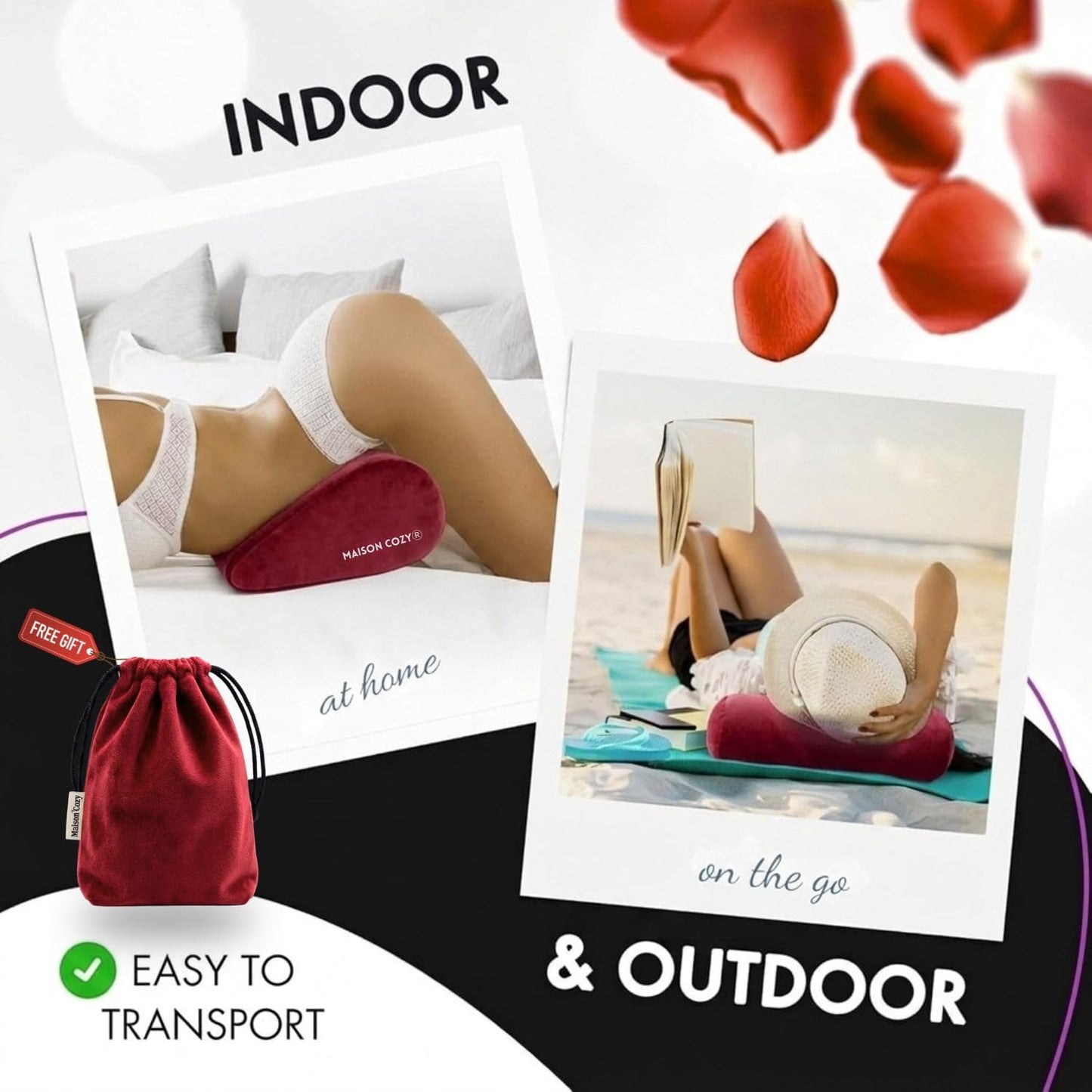 EmberPoise Sex Position Wedge Pillow for Couples