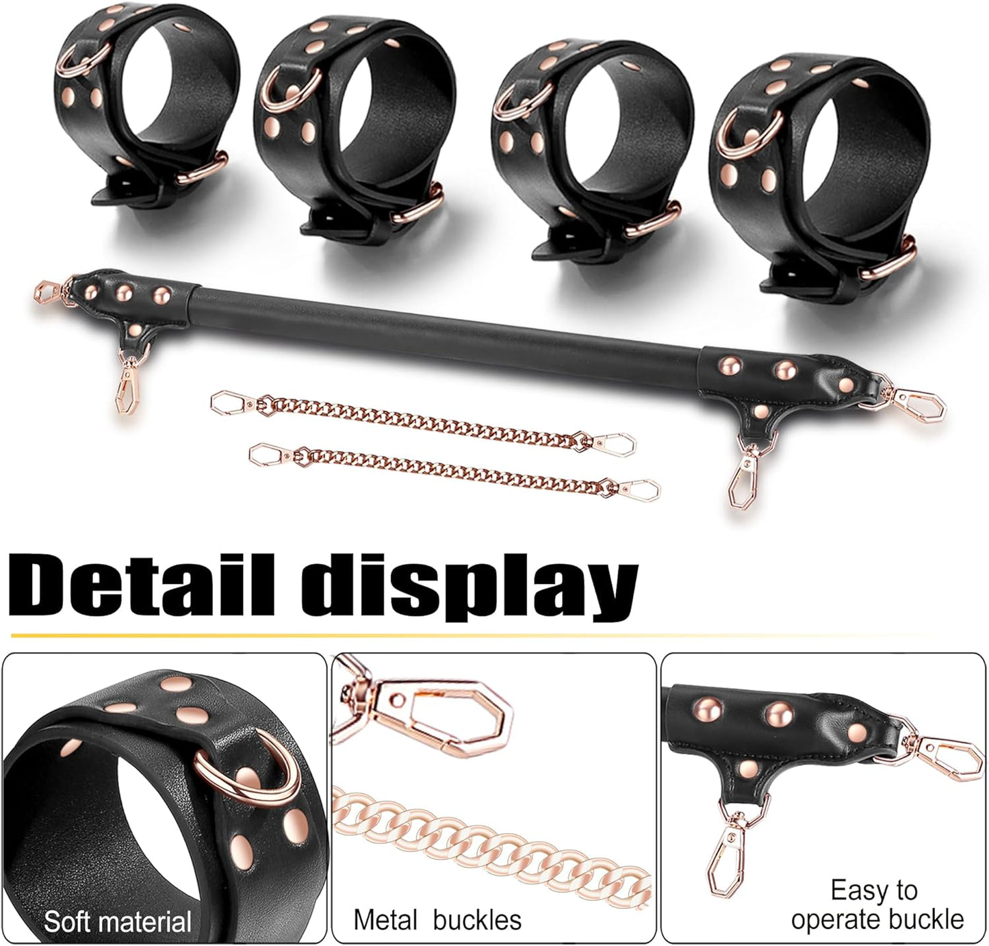 ViceSpread BDSM Spreader Bar with Cuffs