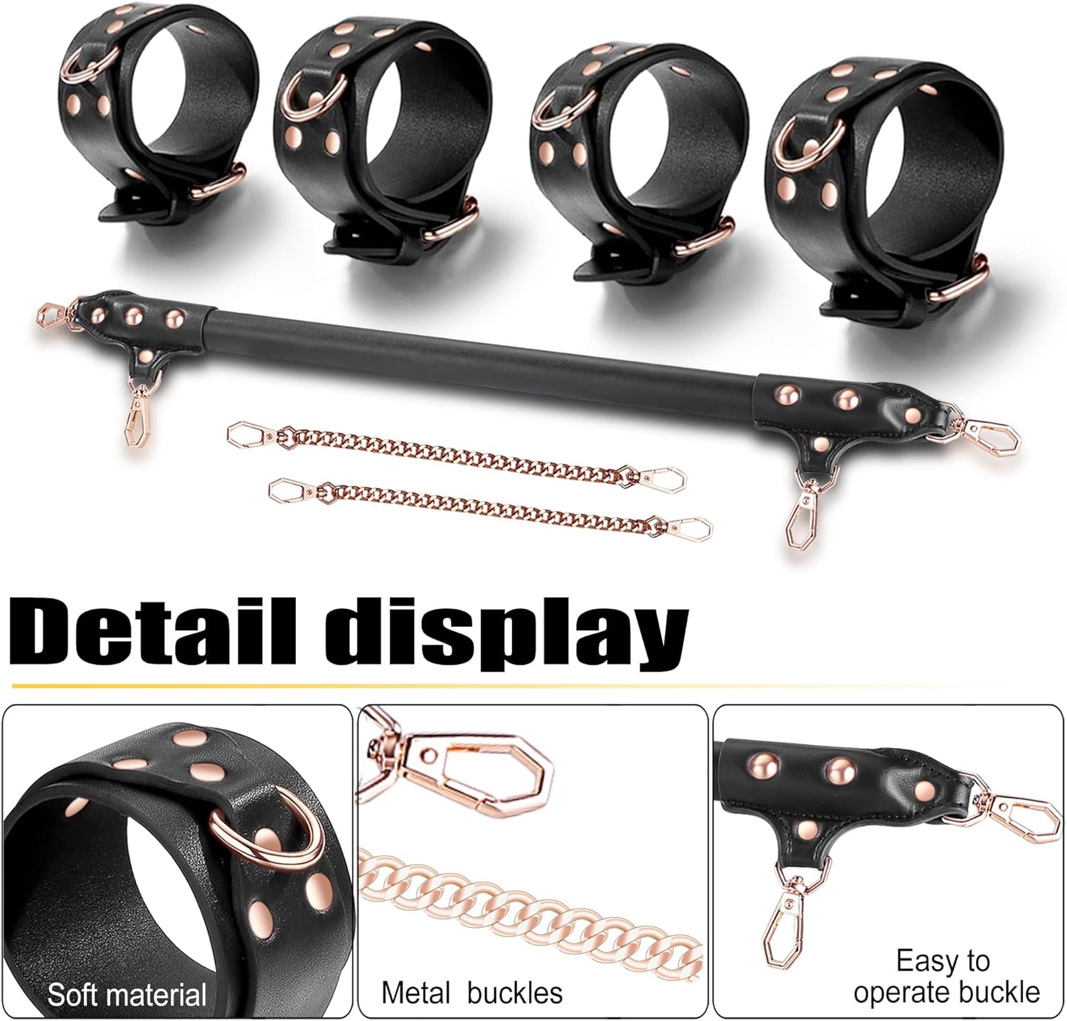 ViceSpread BDSM Spreader Bar with Cuffs