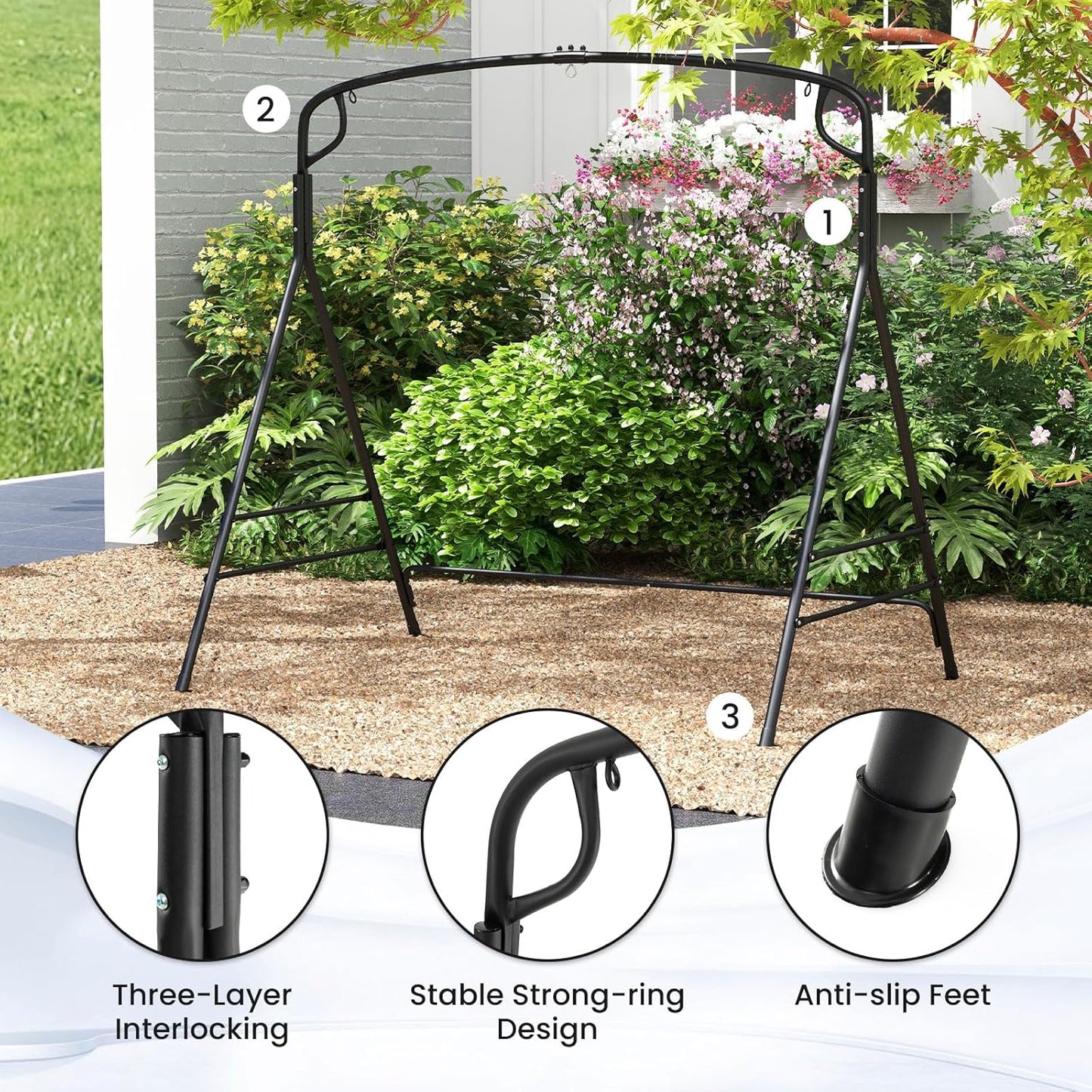 IronHalo Sex Swing Stand | 660 lb Metal A-Frame