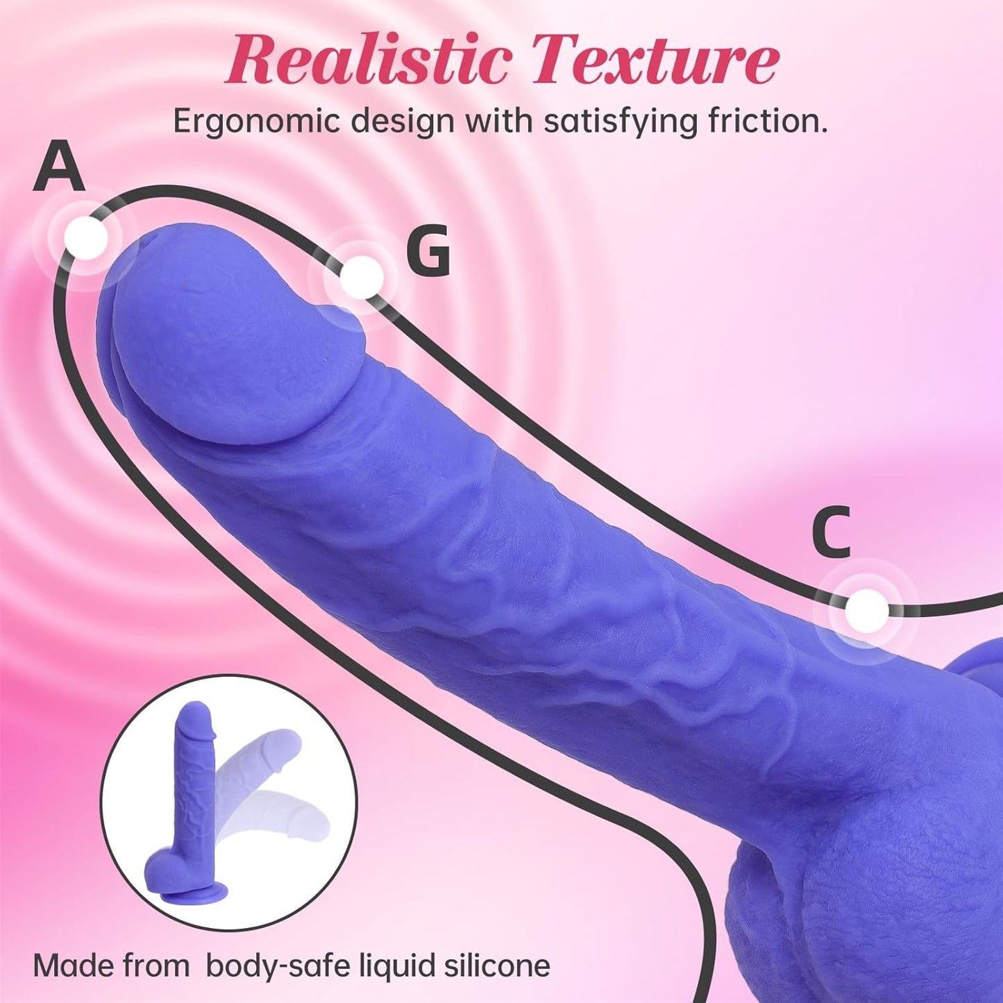 AmethystBond Liquid Silicone Strap-On Kit | Suction Cup, 2-in-1