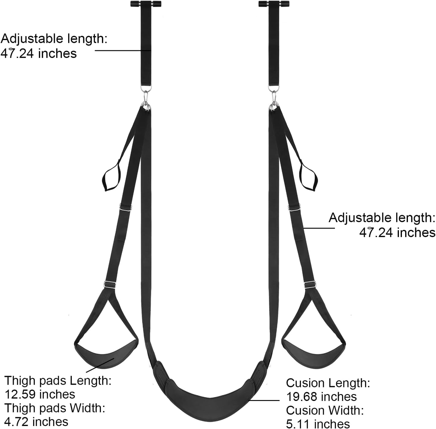 Door Sex Swing with Seat, Adult Sex Toys Bondage Love Slings for Adult Couples with Adjustable Straps, Holds up to 300Lbs
