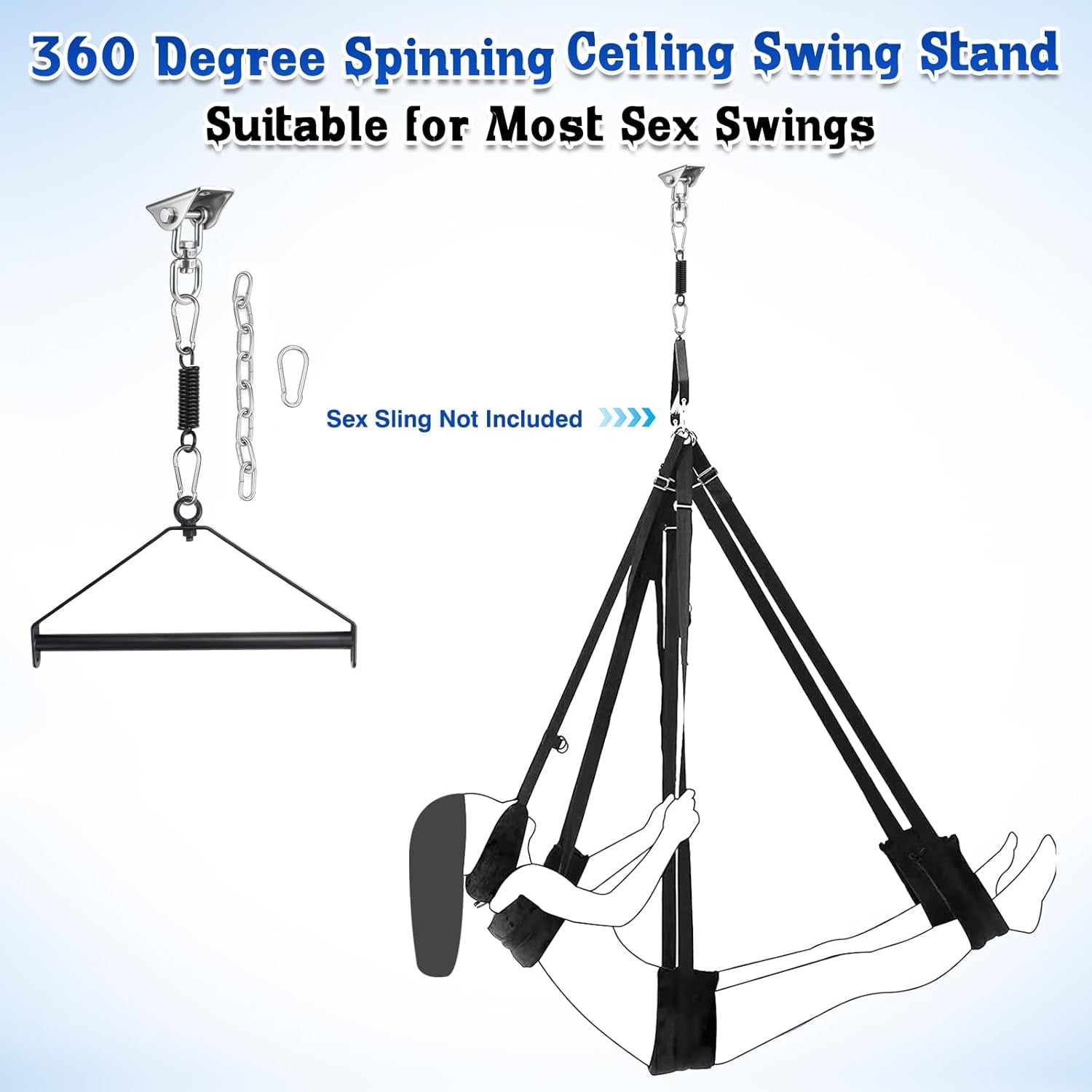 OrbitAnchor Upgraded 360° Sex Swing Mount | Heavy Duty Ceiling Swing Holder