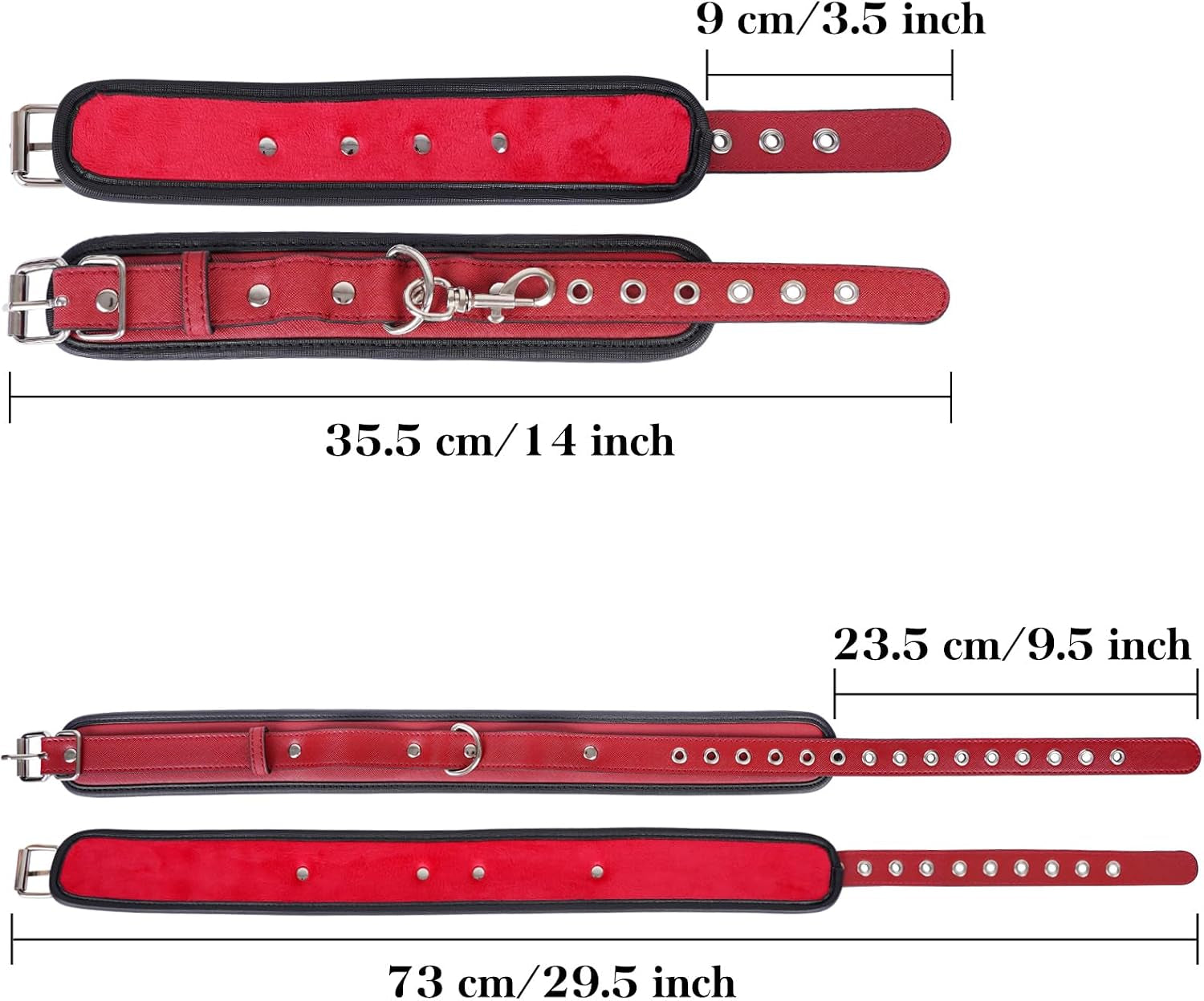 DuskCrave BDSM Wrist & Thigh Cuff Restraint Set