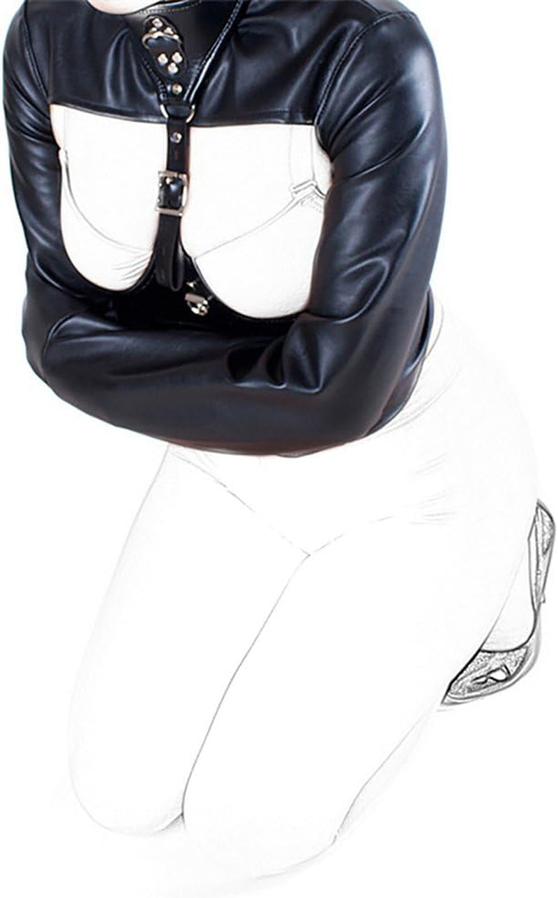 HighCollar Cupless Neck Collar BDSM Breast Harness