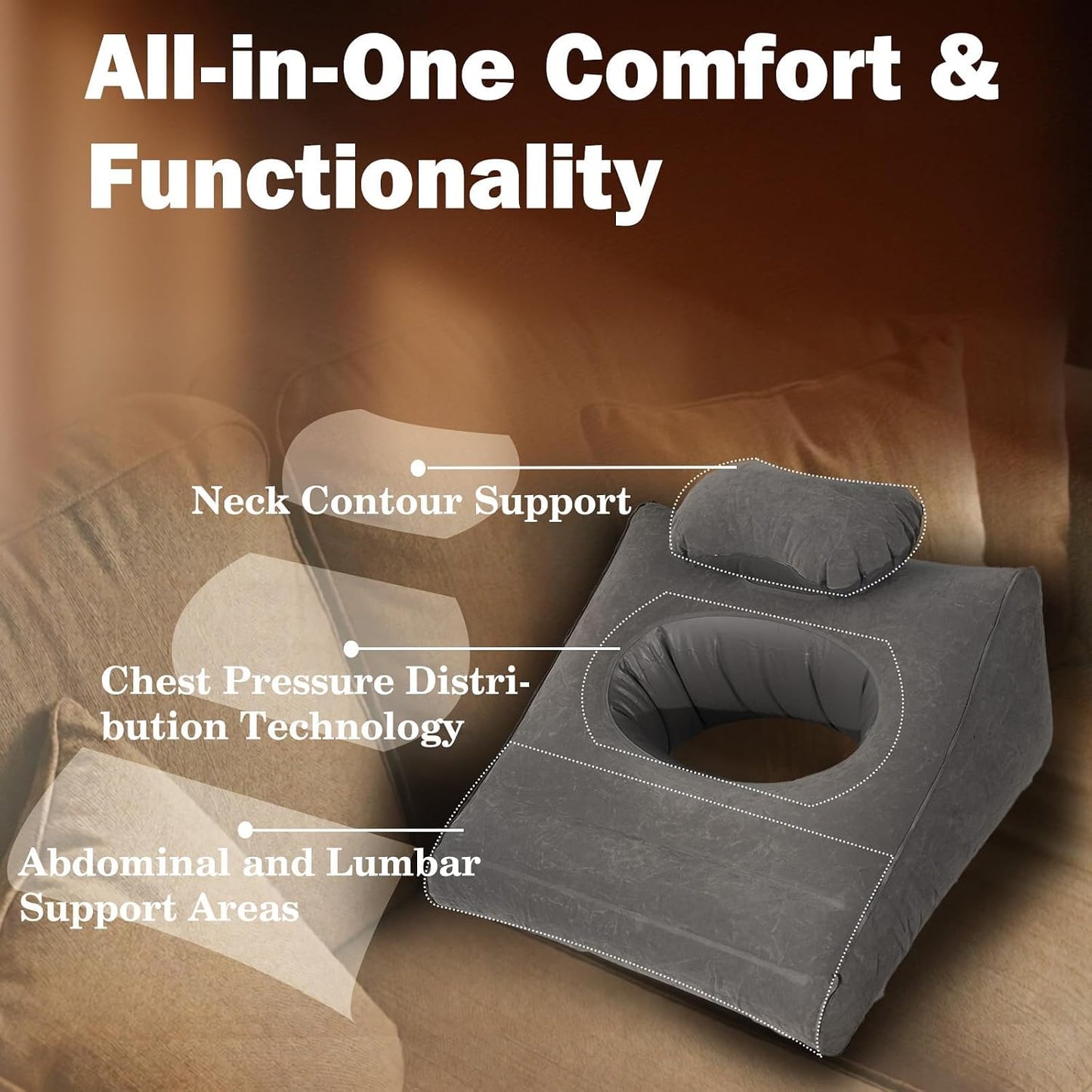 PillowTalk Sex Wedge Pillow | Inflatable Velvet Cushion