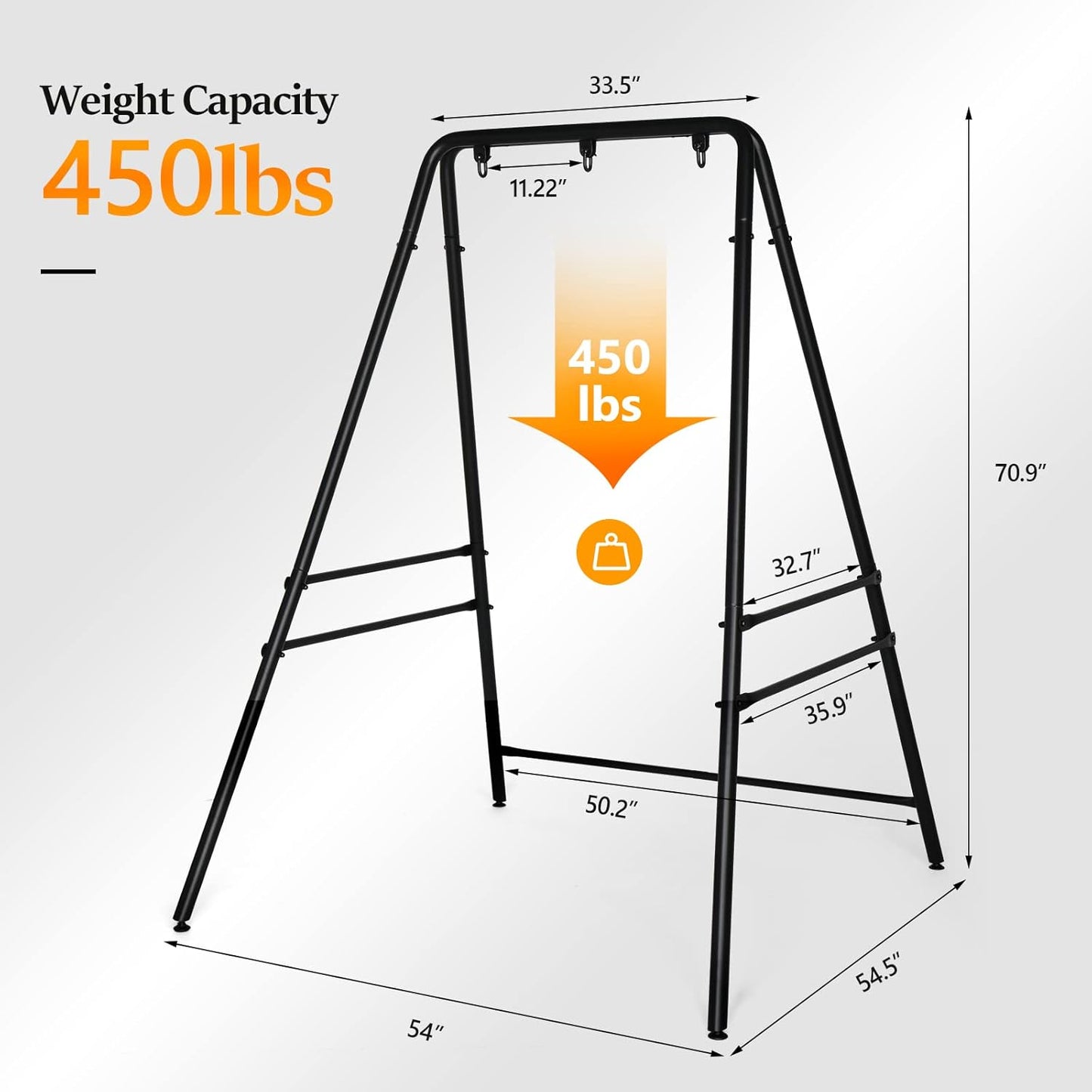BronzeHalo Low Sex Swing Stand | 450 lb Steel Frame