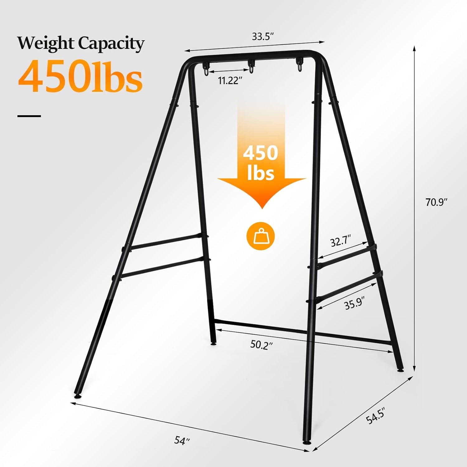 BronzeHalo Low Sex Swing Stand | 450 lb Steel Frame