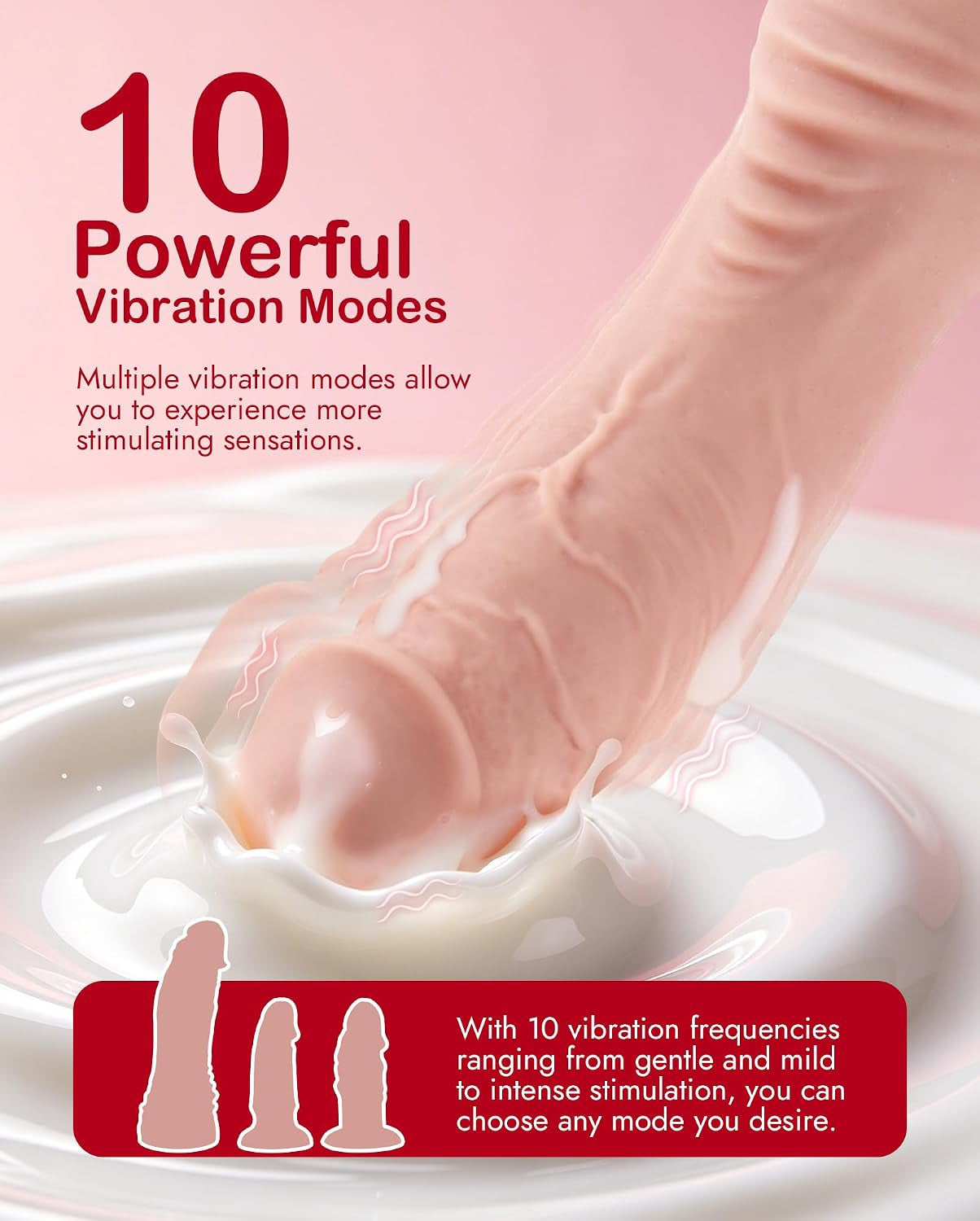 TrioPulse Vibrating Strap-On Set | 3 Dildos, Remote 10 Modes