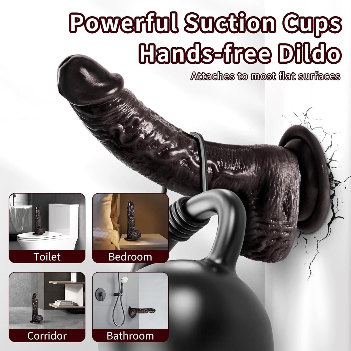 CurveConfidence Realistic 7.6" Strap-On Dildo | Suction Cup Harness