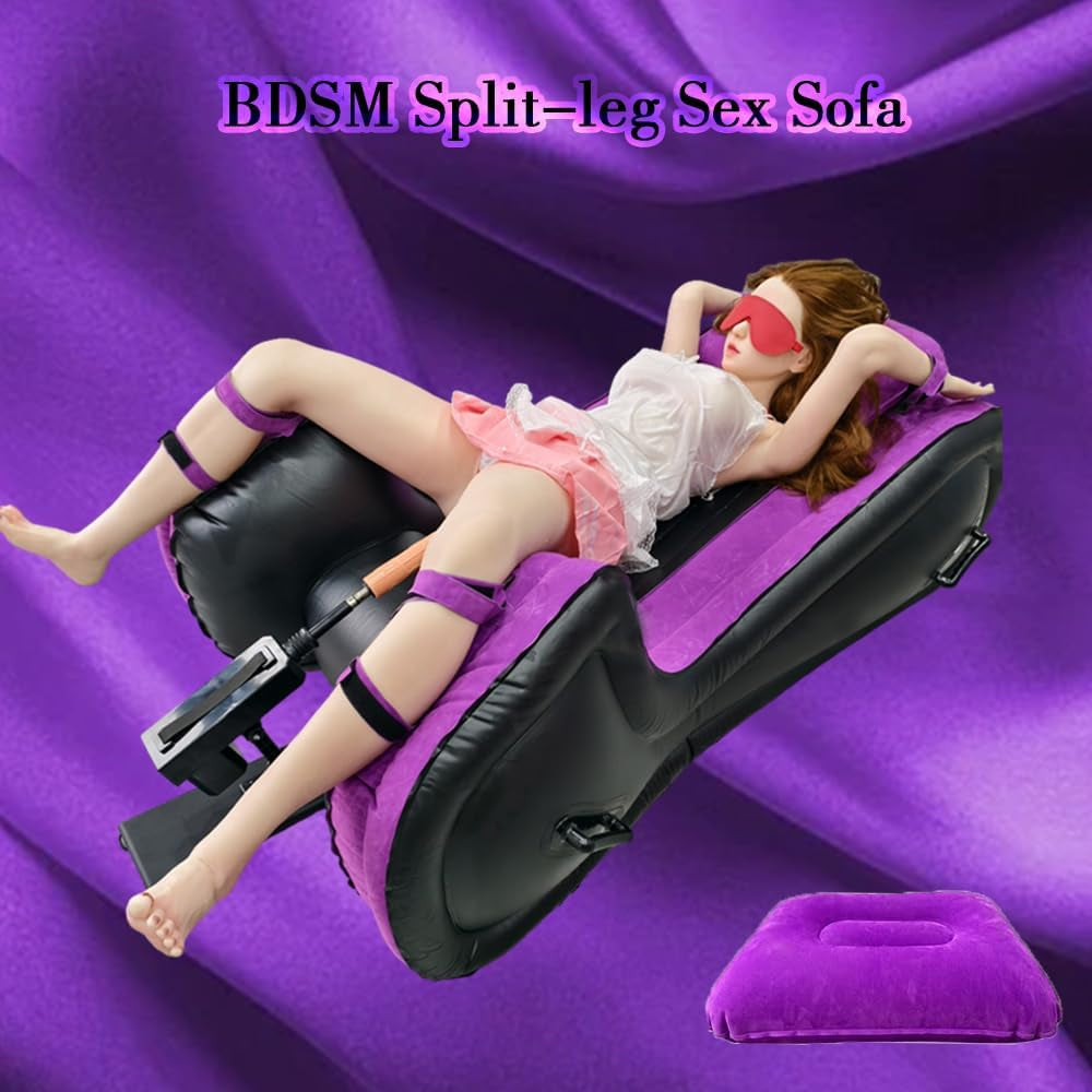Sex Bed Inflatable Sex Furniture with Sexual Restraints for Sex BDSM Bondage Sex Position Bed for Couple Auto Inflated Sex Toys for Bedroom Beach Garden Camping & Travel