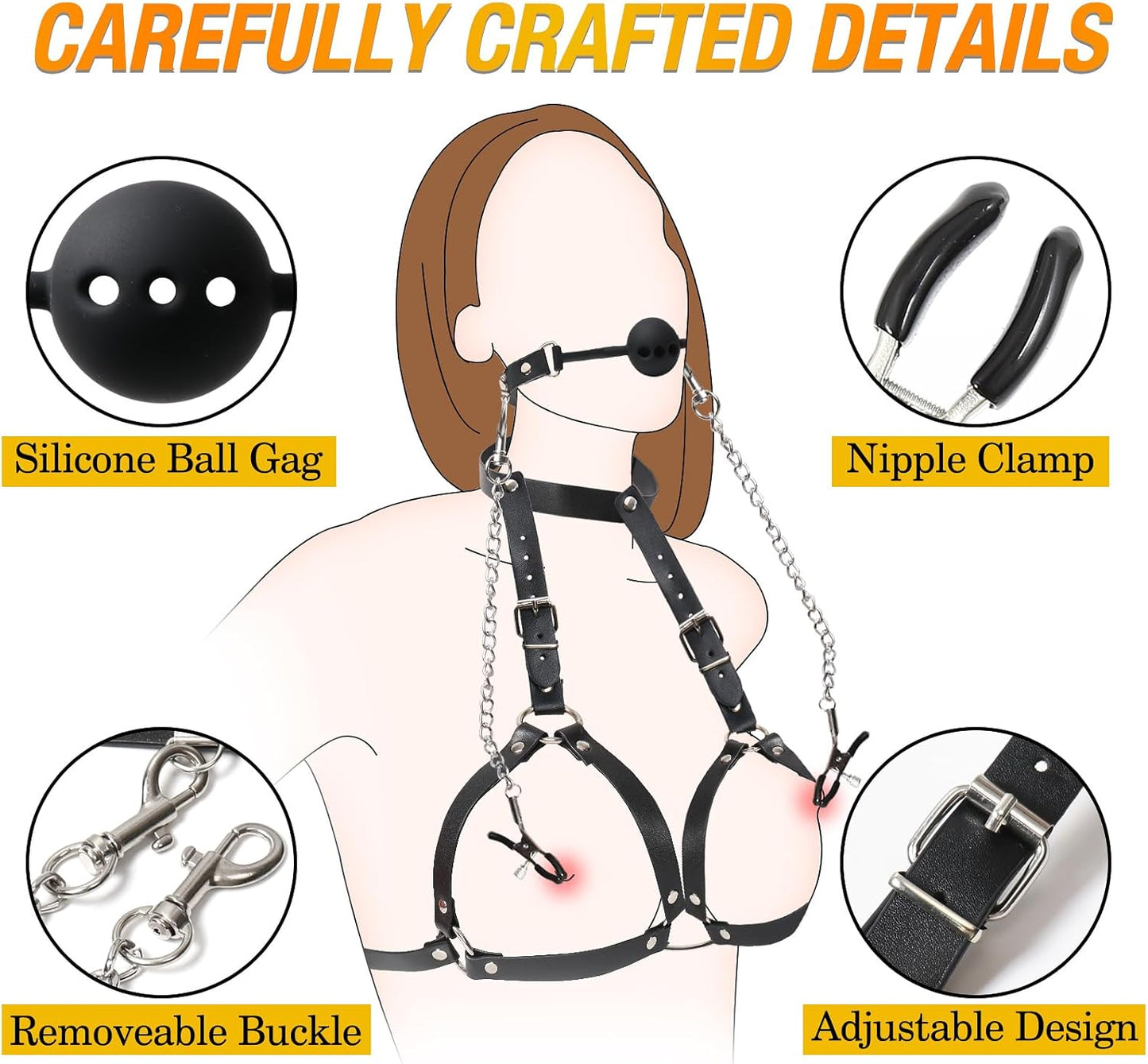 LaceVice BDSM Breast Harness Restraint Set