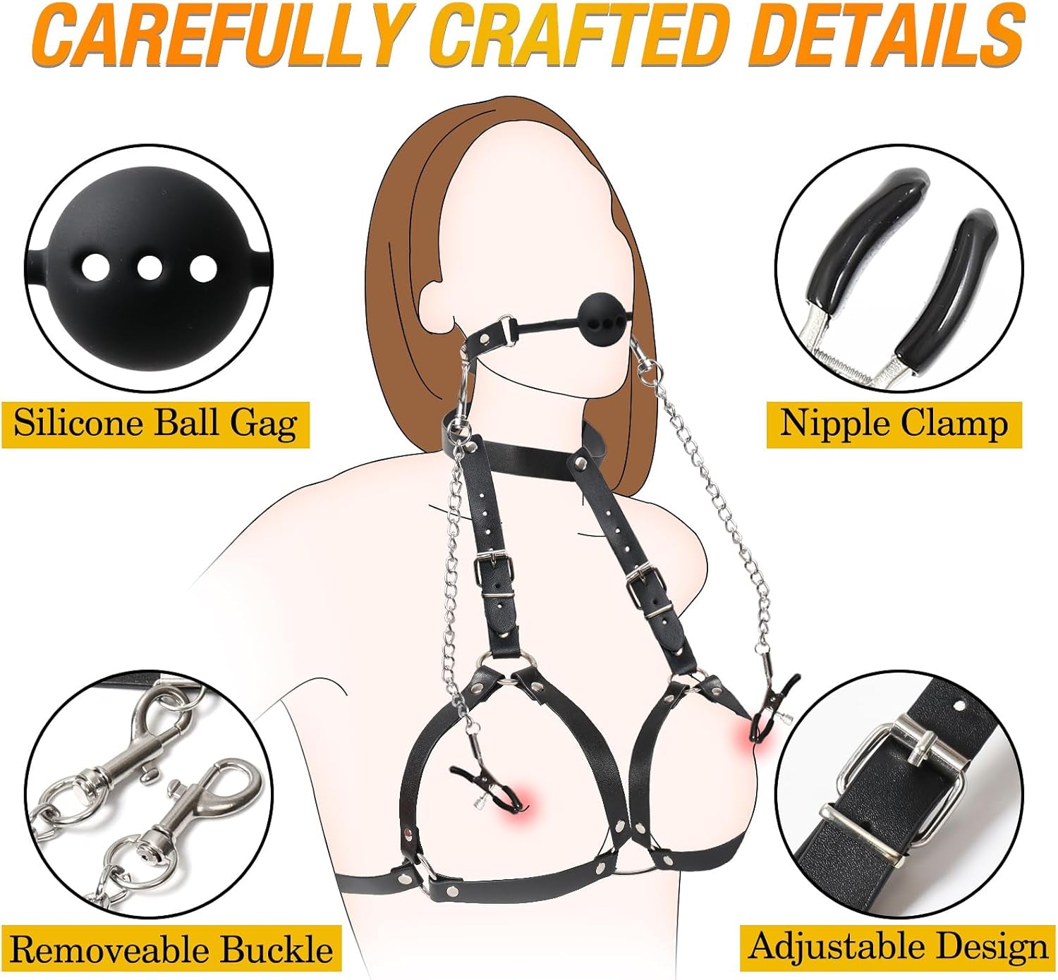 LaceVice BDSM Breast Harness Restraint Set