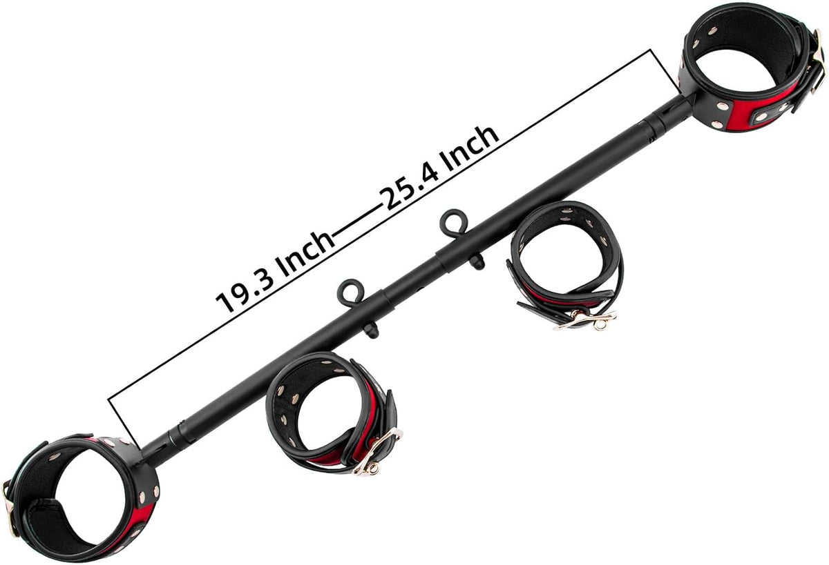 CaptiveSteel Locking BDSM Spreader Bar & Cuffs