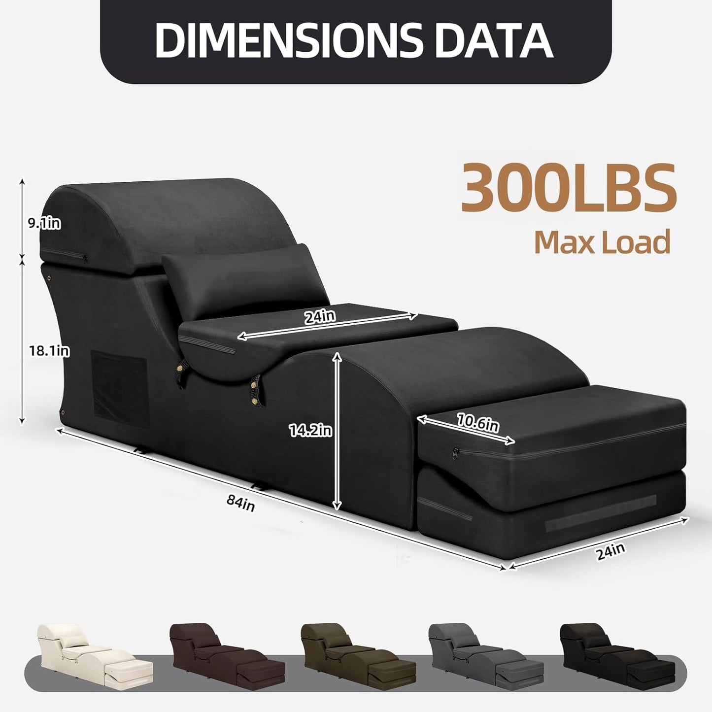 BlackOut High-Density 2-in-1 Sex Chaise Lounge 