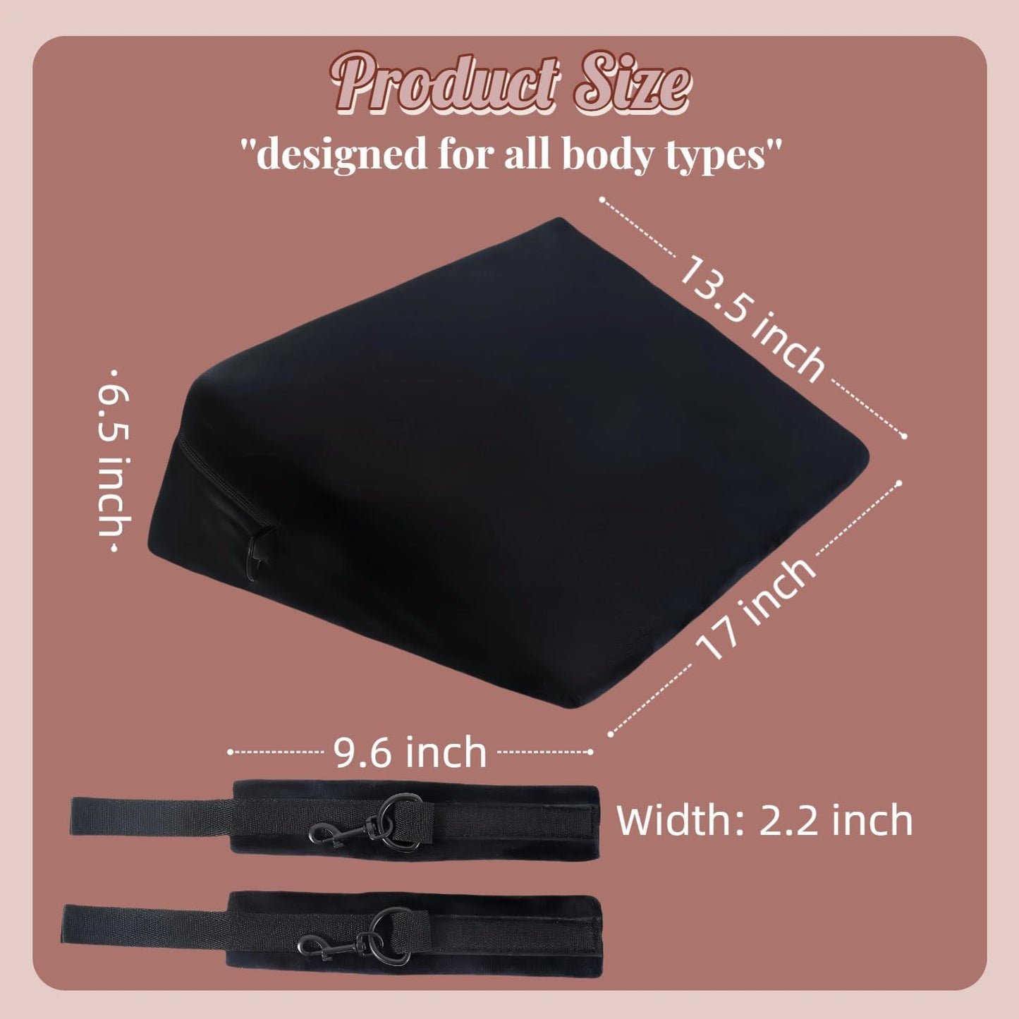 NoirLift BDSM Sex Position Pillow with Cuffs