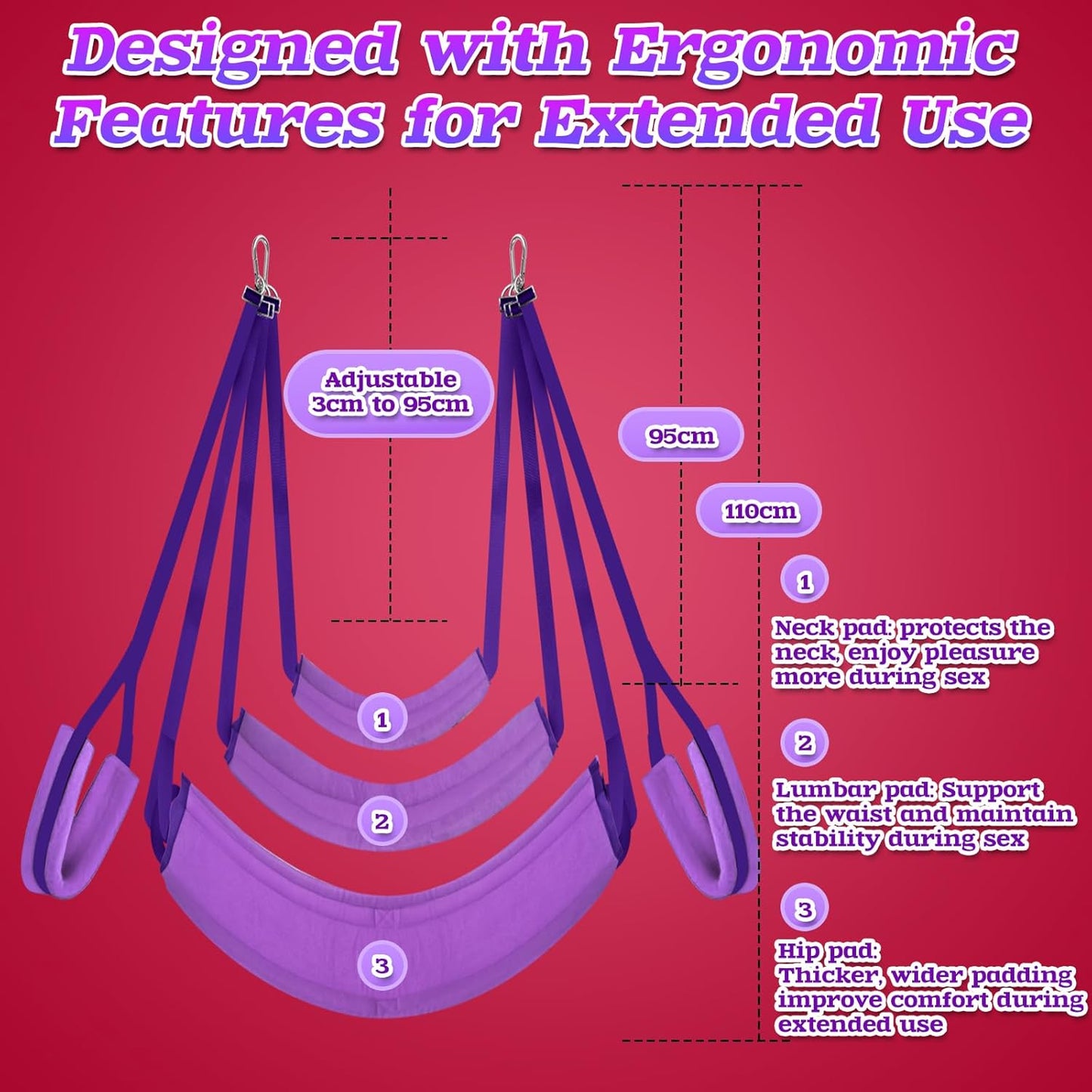PurpleReign Door Sex Swing with Padding