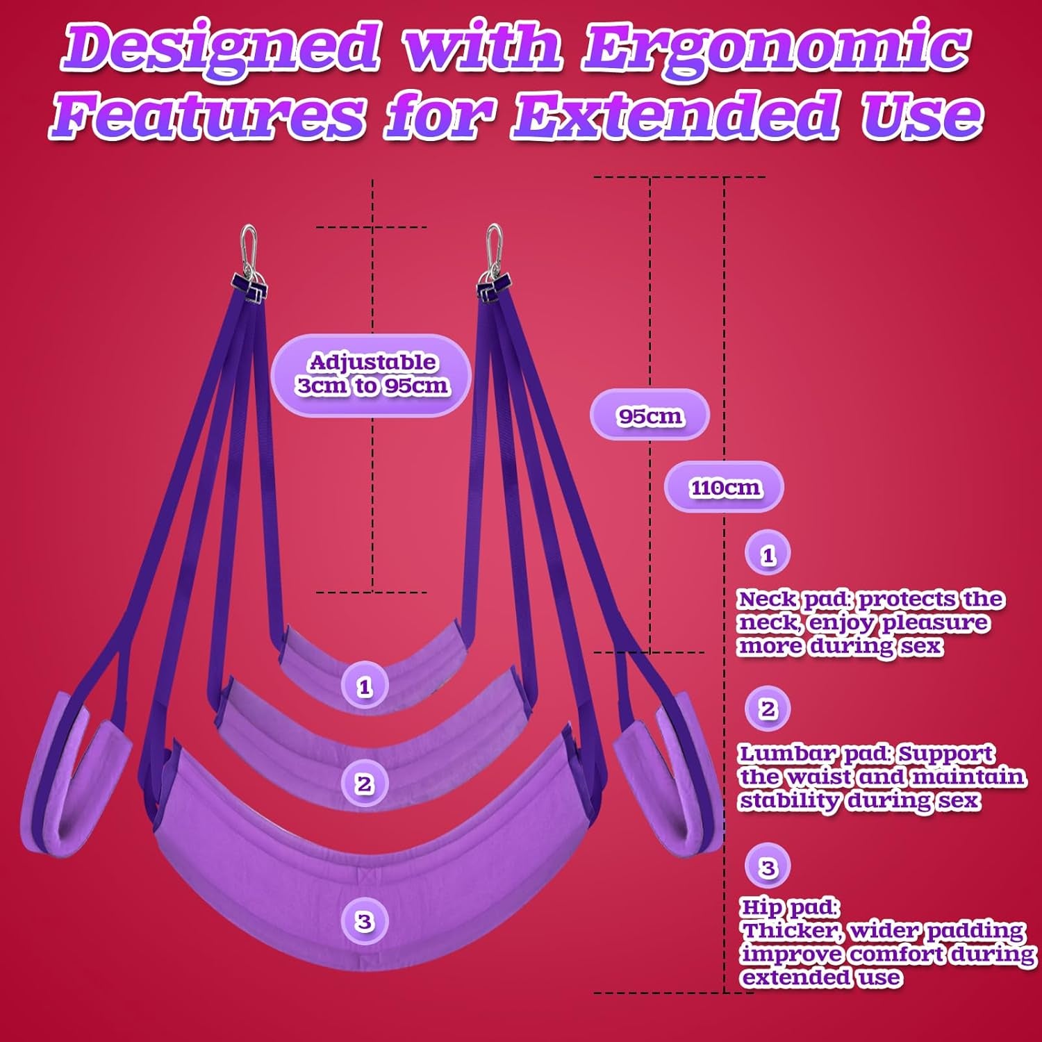 PurpleReign Door Sex Swing with Padding