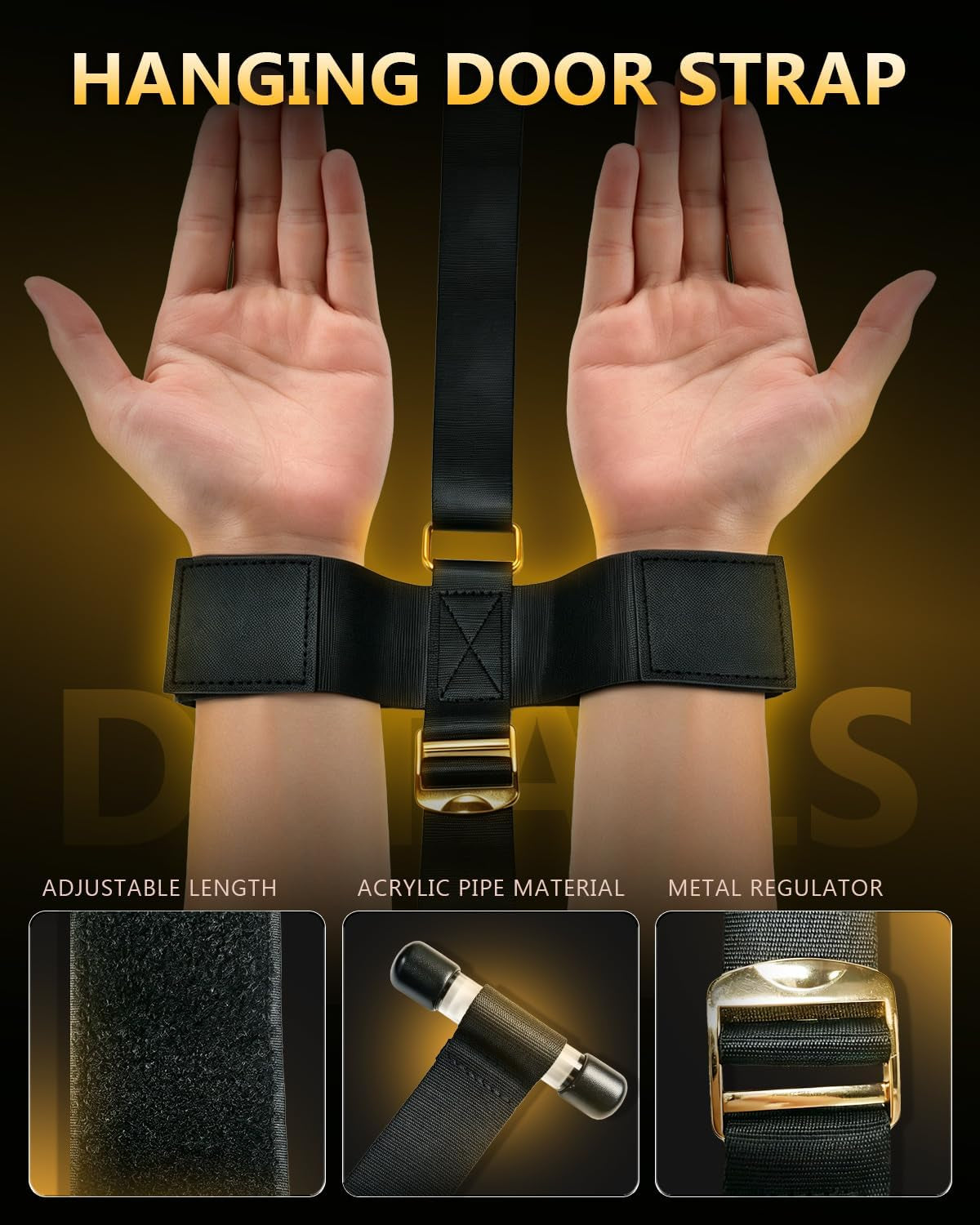 GoldenHour Door Sex Sling | Leg Cuff Strap for Couples