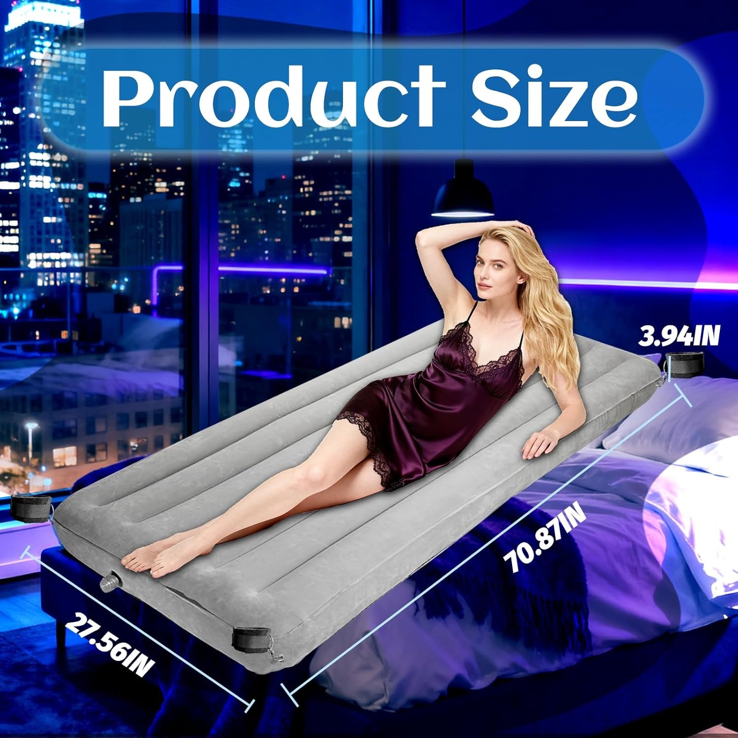 NightPulse Auto-Inflating BDSM Sex Bed with Built-in Pump