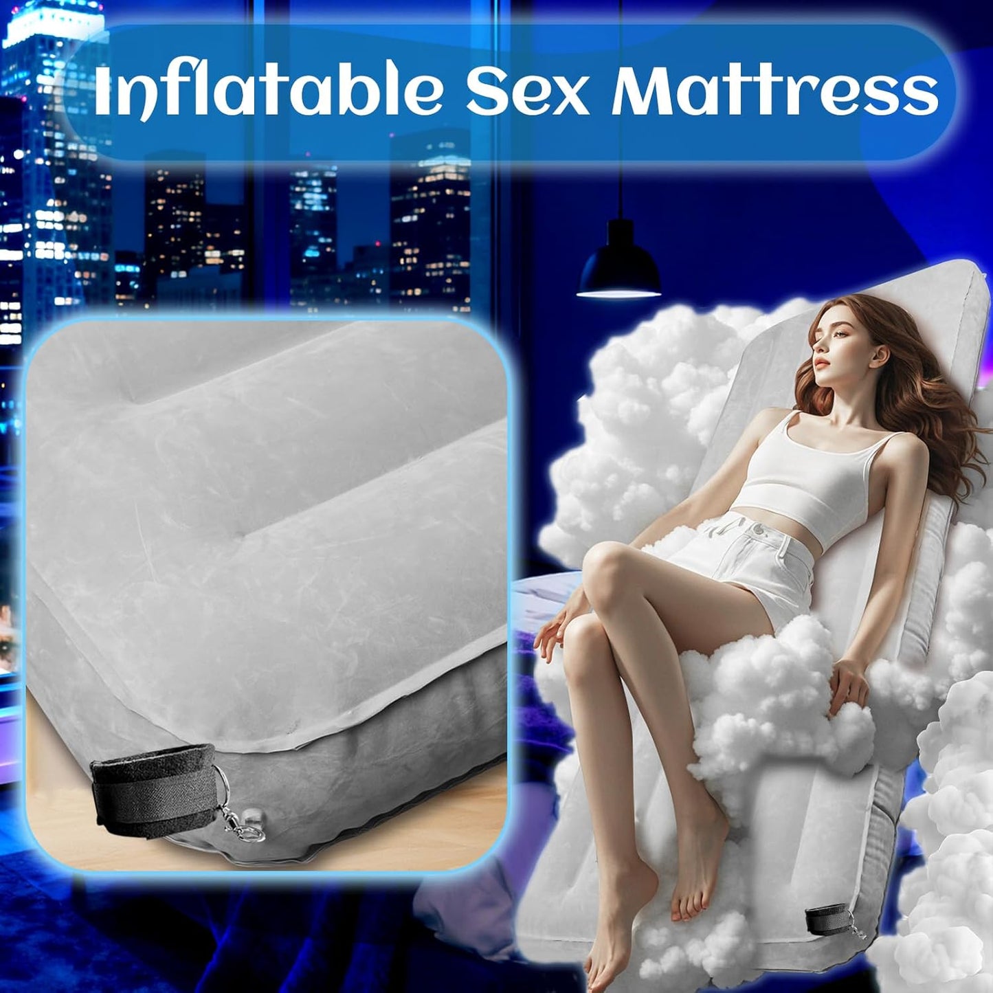 NightPulse Auto-Inflating BDSM Sex Bed with Built-in Pump