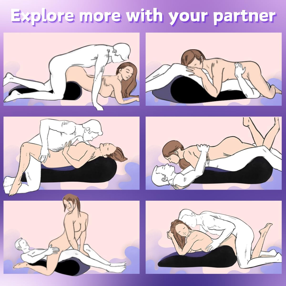 Sex Sofa Sex Furniture Cushion Inflatable Sex Pillow Bondage Sex Toys for Deeper Position Support for Adult Women Men