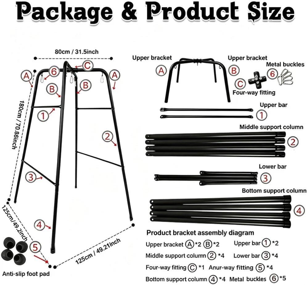 ShadowSpan Freestanding Canvas Sex Swing with Heavy-Duty Steel Stand